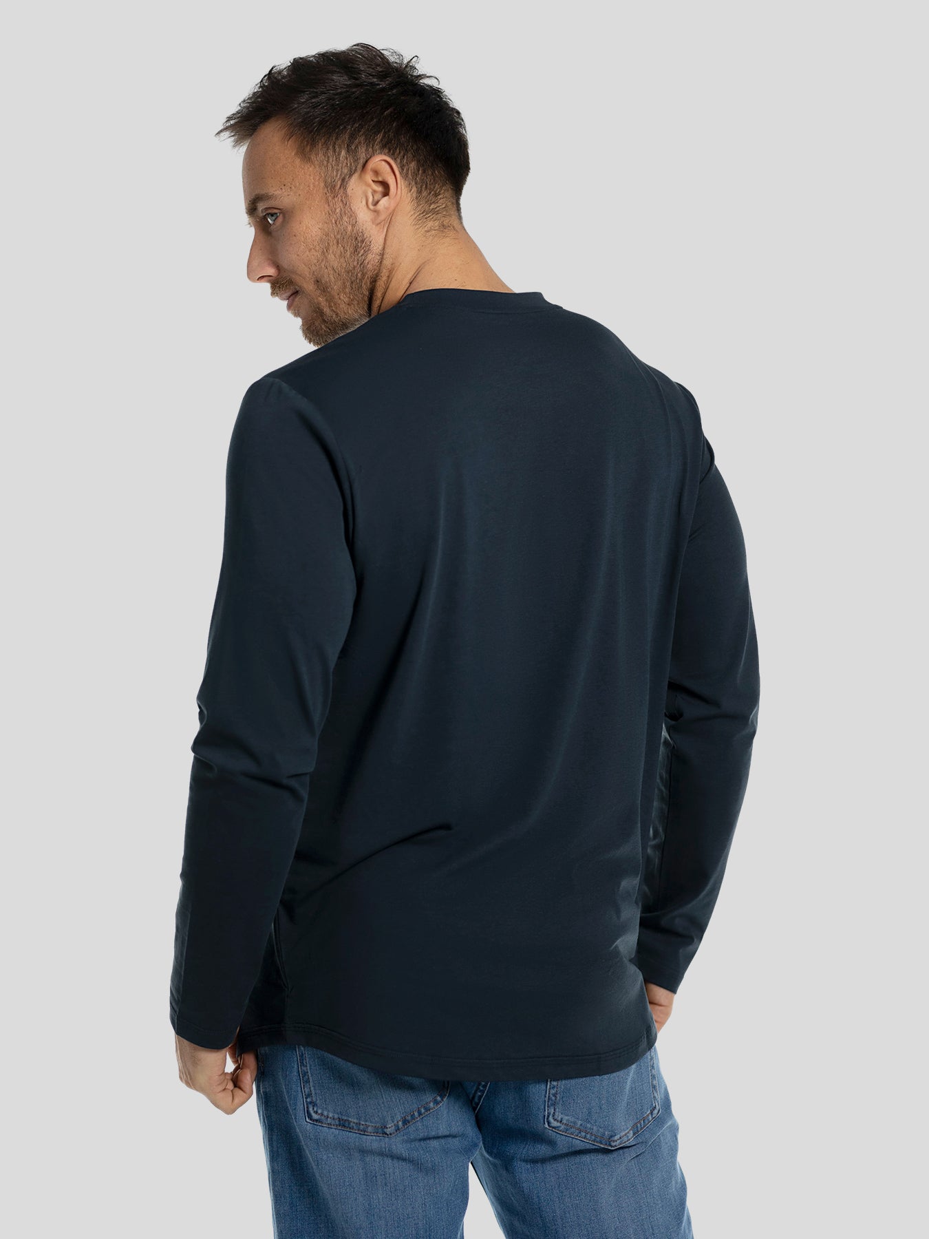 StaySmooth de manga larga Curve Hem Tee:clásico Fit