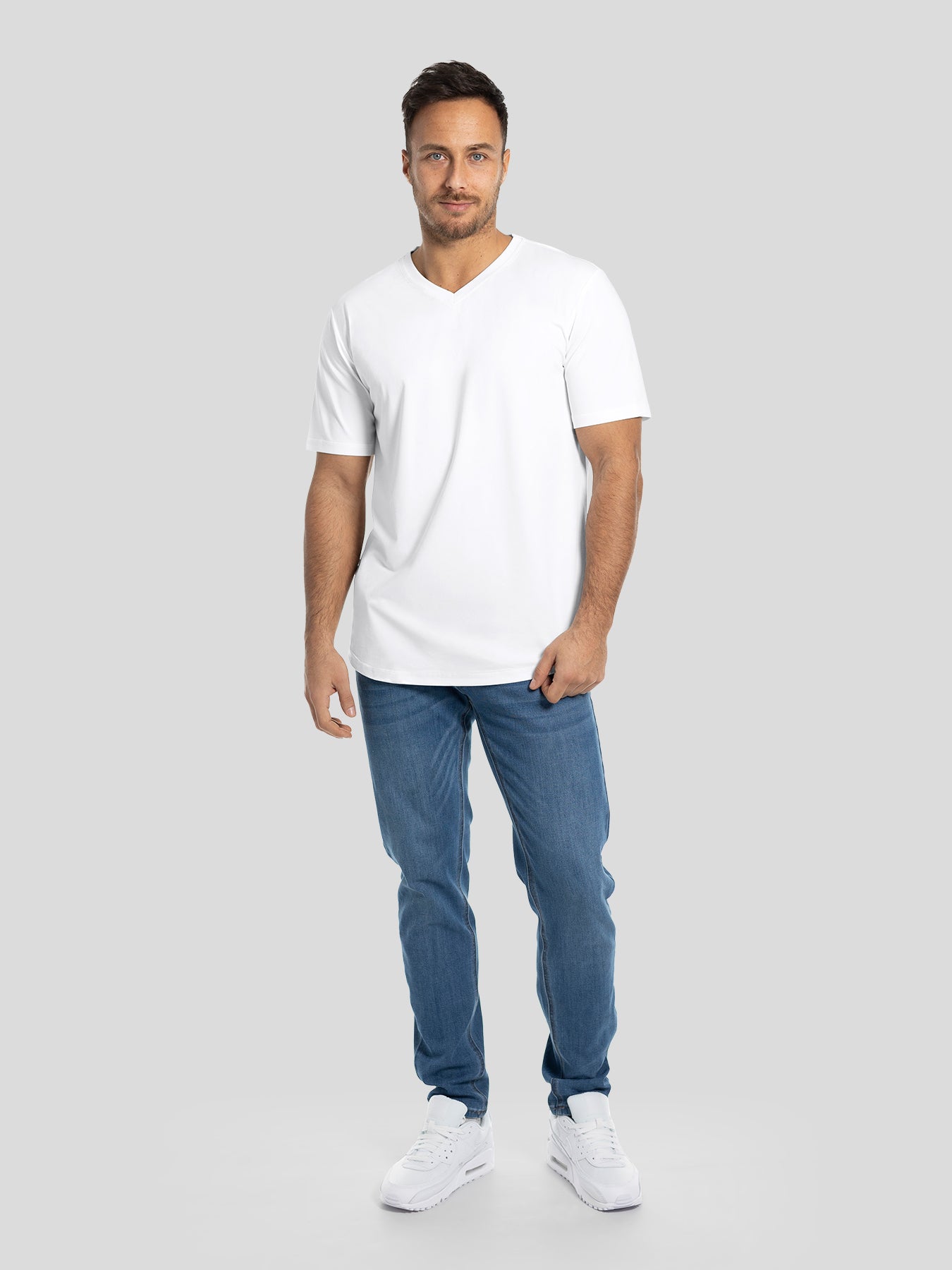 StayCool 2.0 V-neck Curve-Hem Tee: clásico Fit