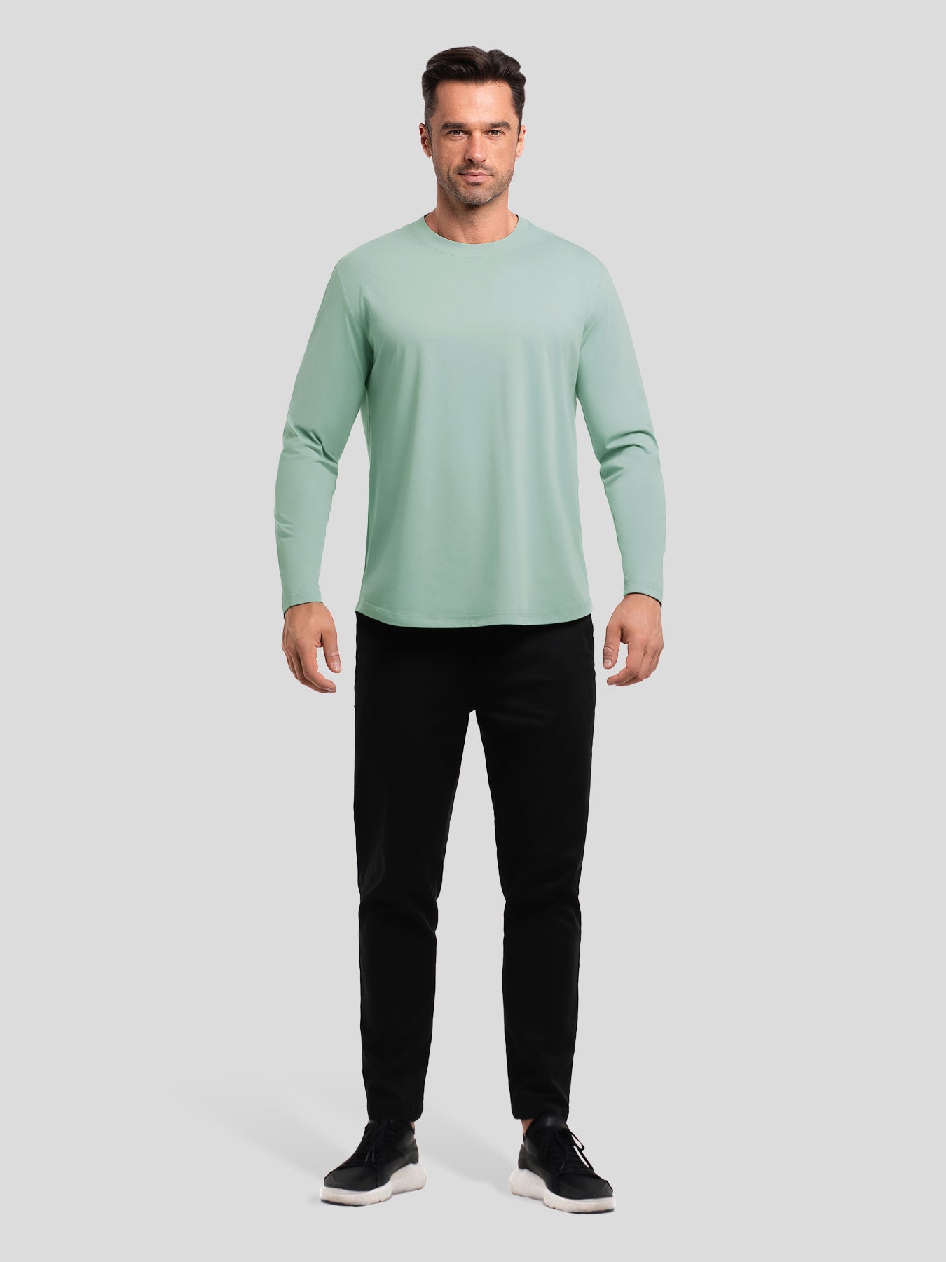 StaySmooth clásico Fit de manga larga Curve Hem Tee: 2024 New Colors