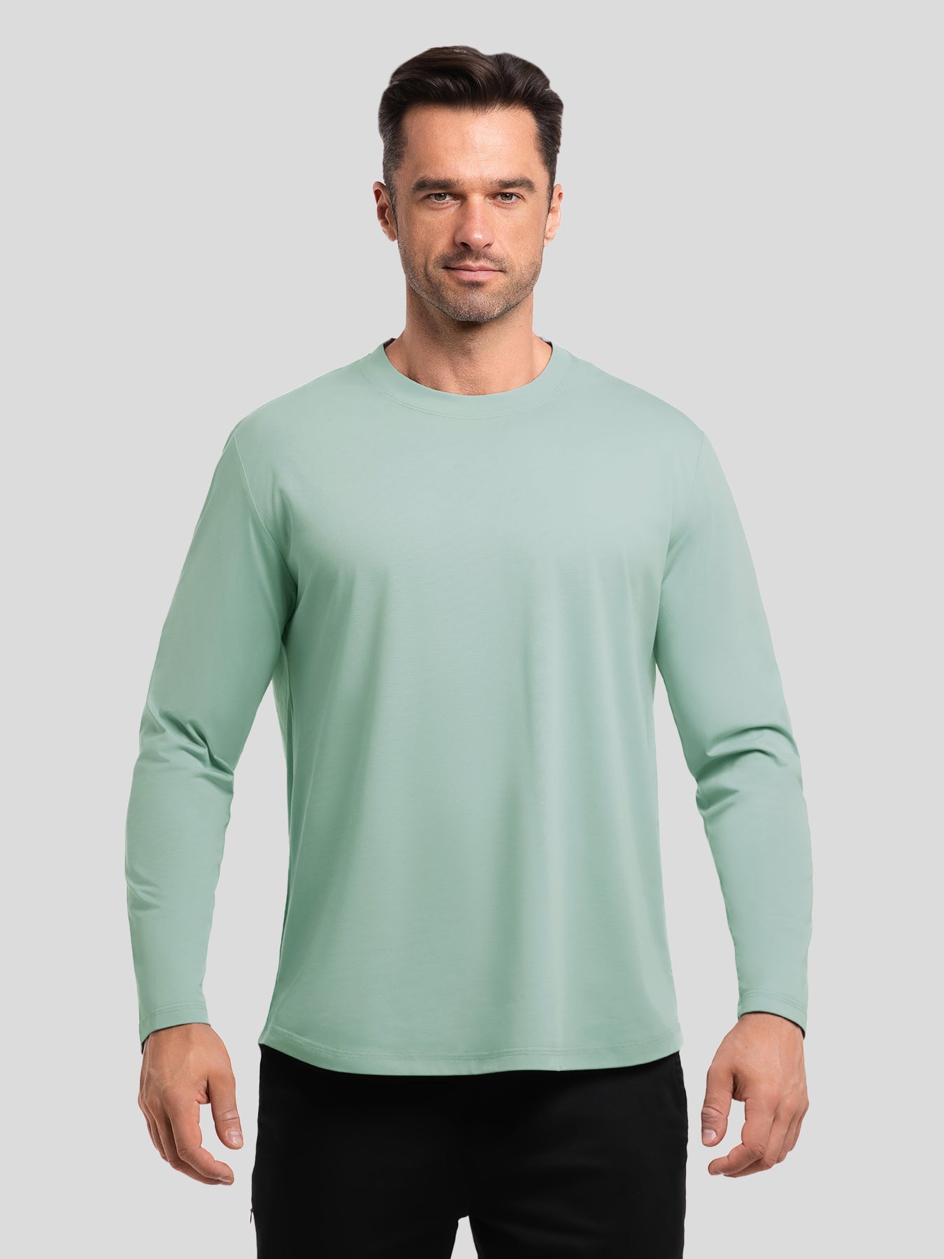 StaySmooth clásico Fit de manga larga Curve Hem Tee: 2024 New Colors