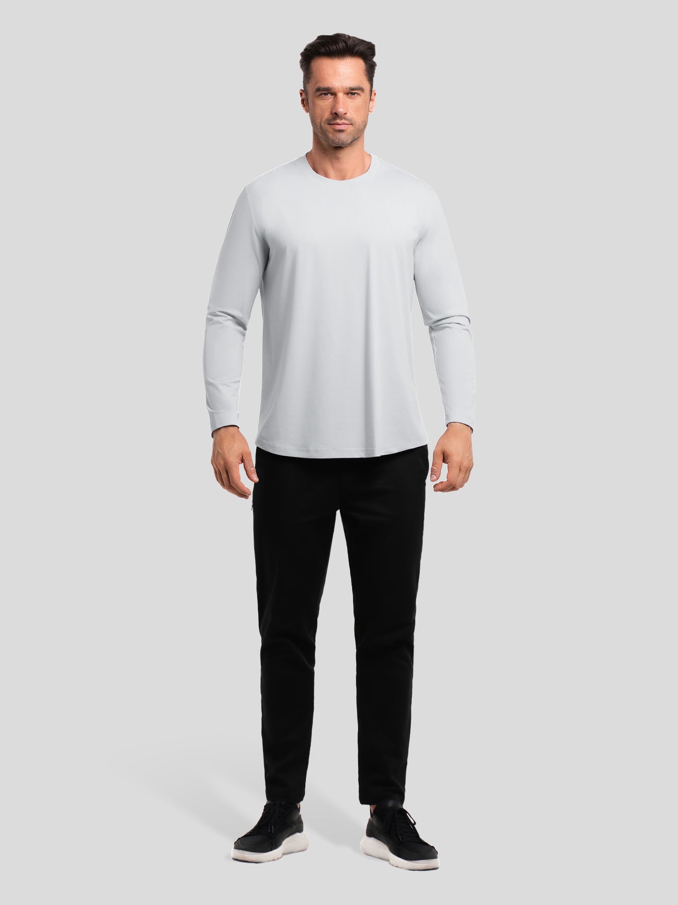 StaySmooth clásico Fit de manga larga Curve Hem Tee: 2024 New Colors