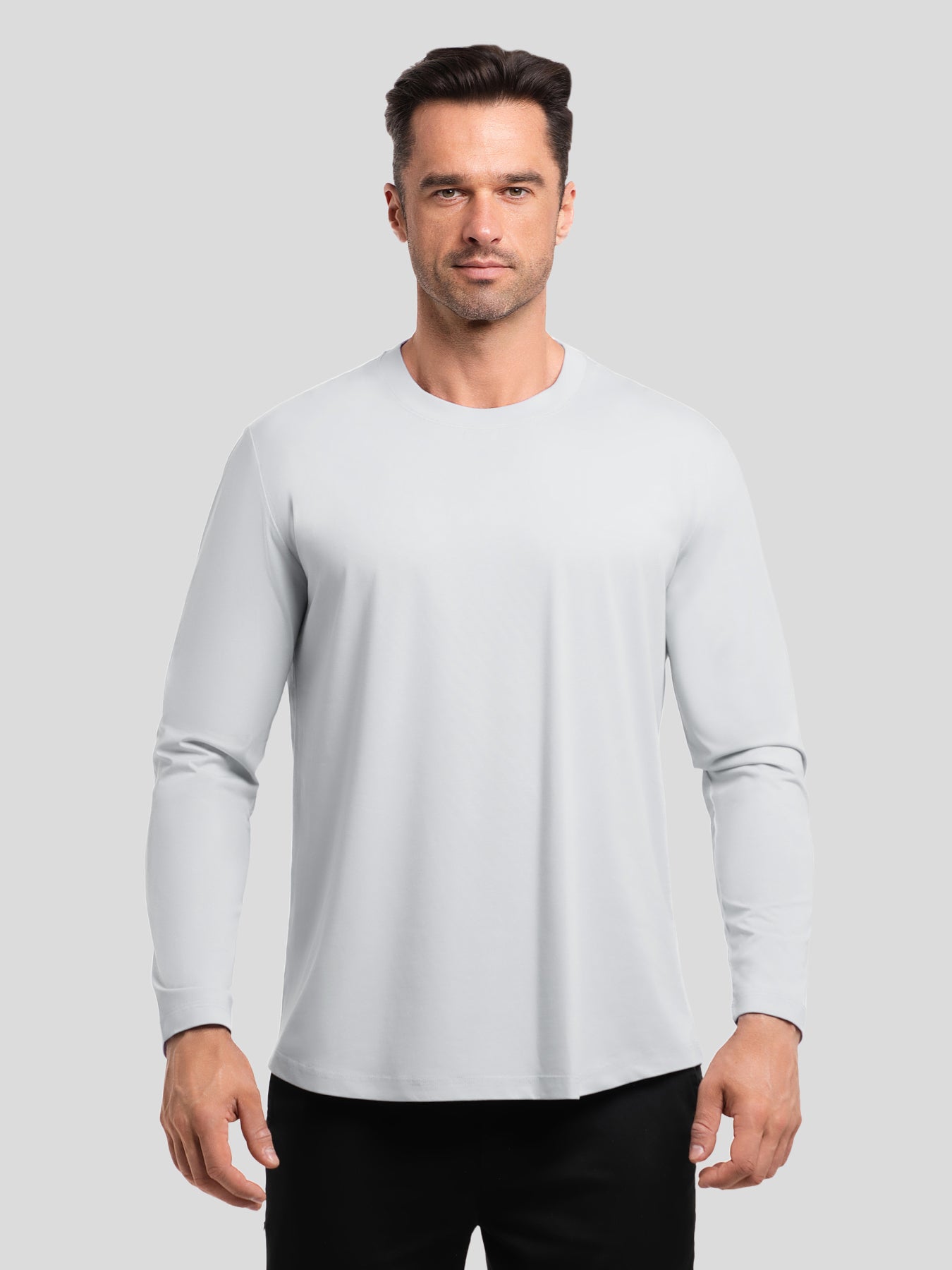 StaySmooth clásico Fit de manga larga Curve Hem Tee: 2024 New Colors