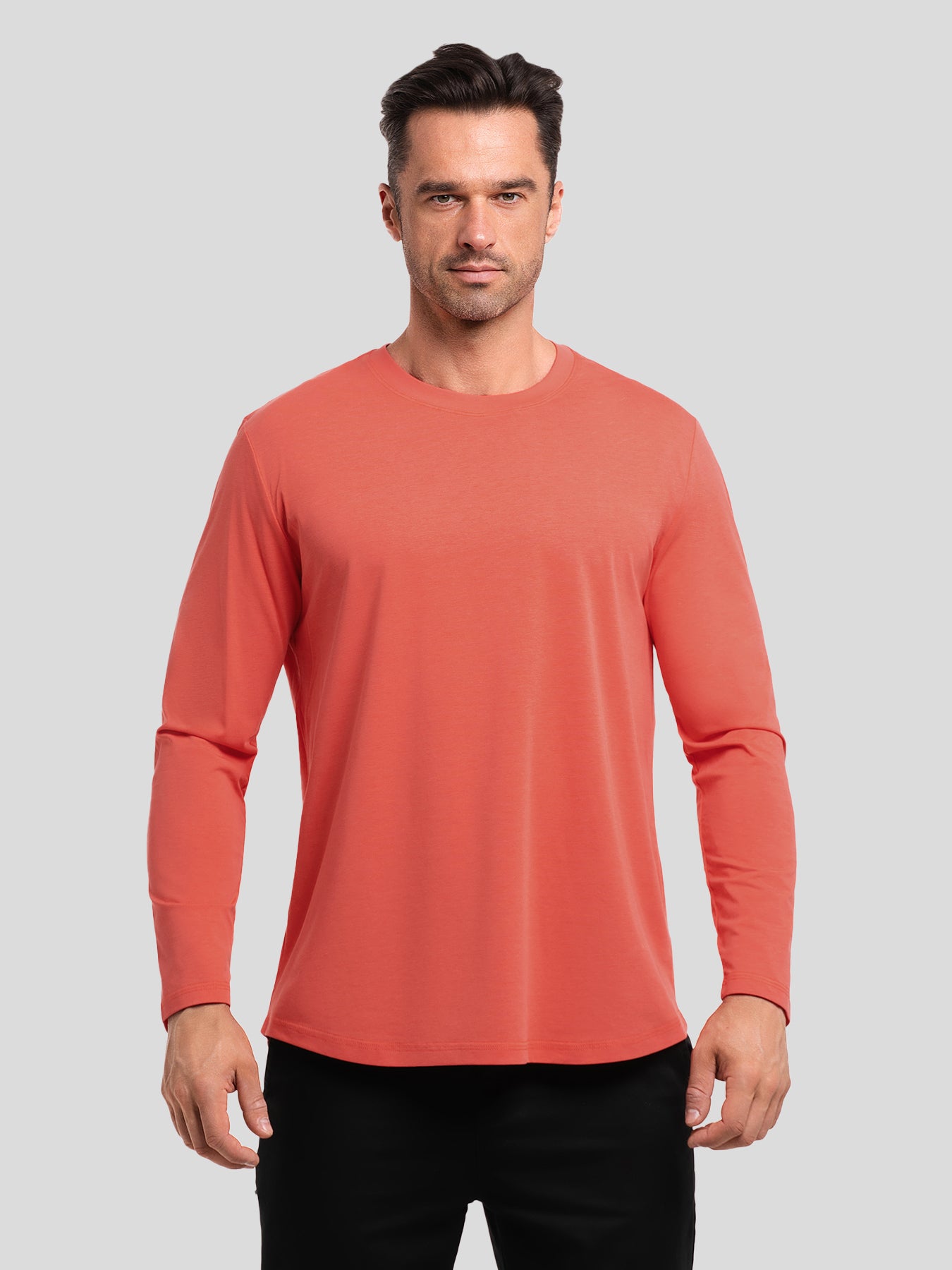 StaySmooth clásico Fit de manga larga Curve Hem Tee: 2024 New Colors