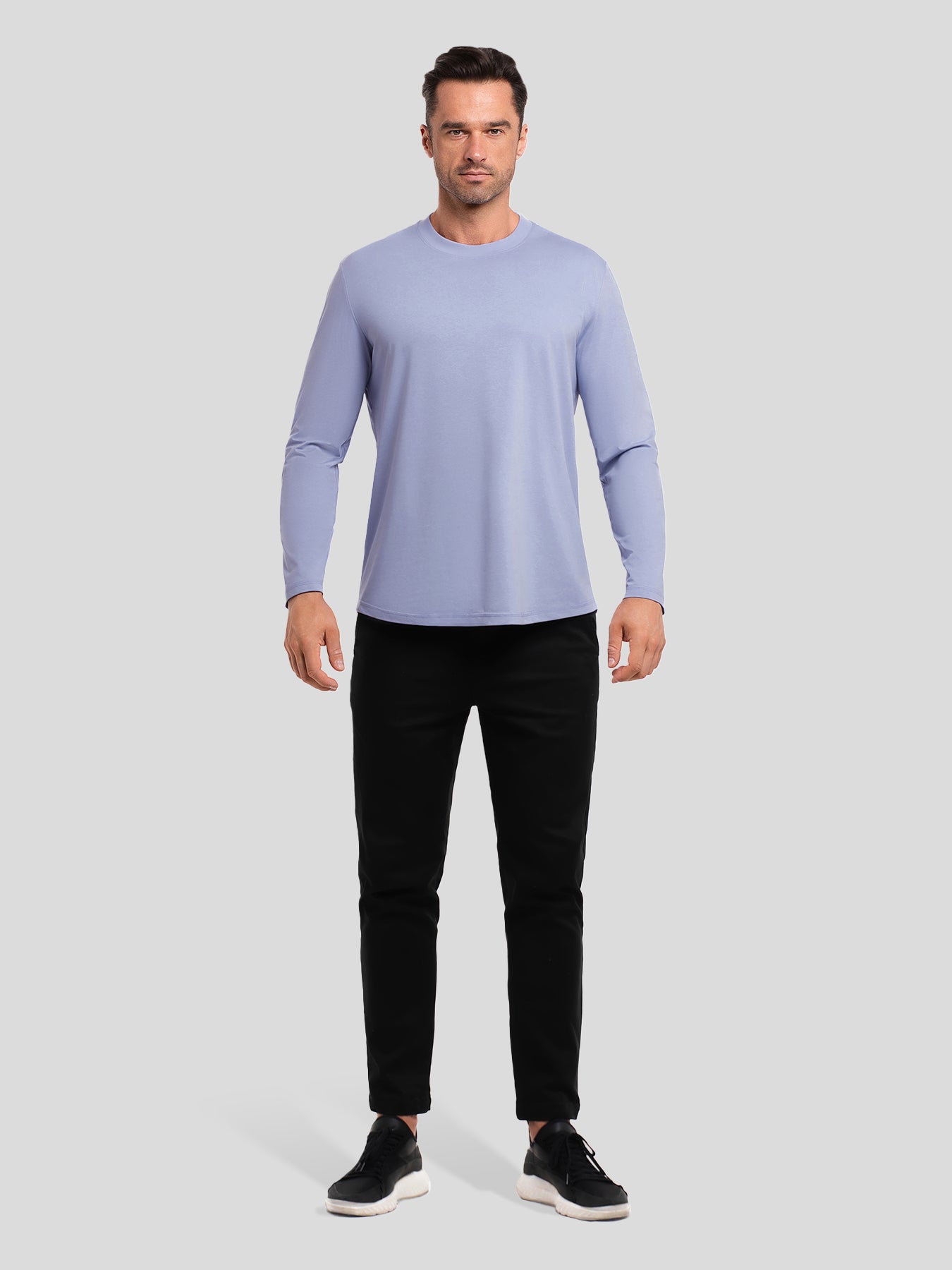 StaySmooth clásico Fit de manga larga Curve Hem Tee: 2024 New Colors