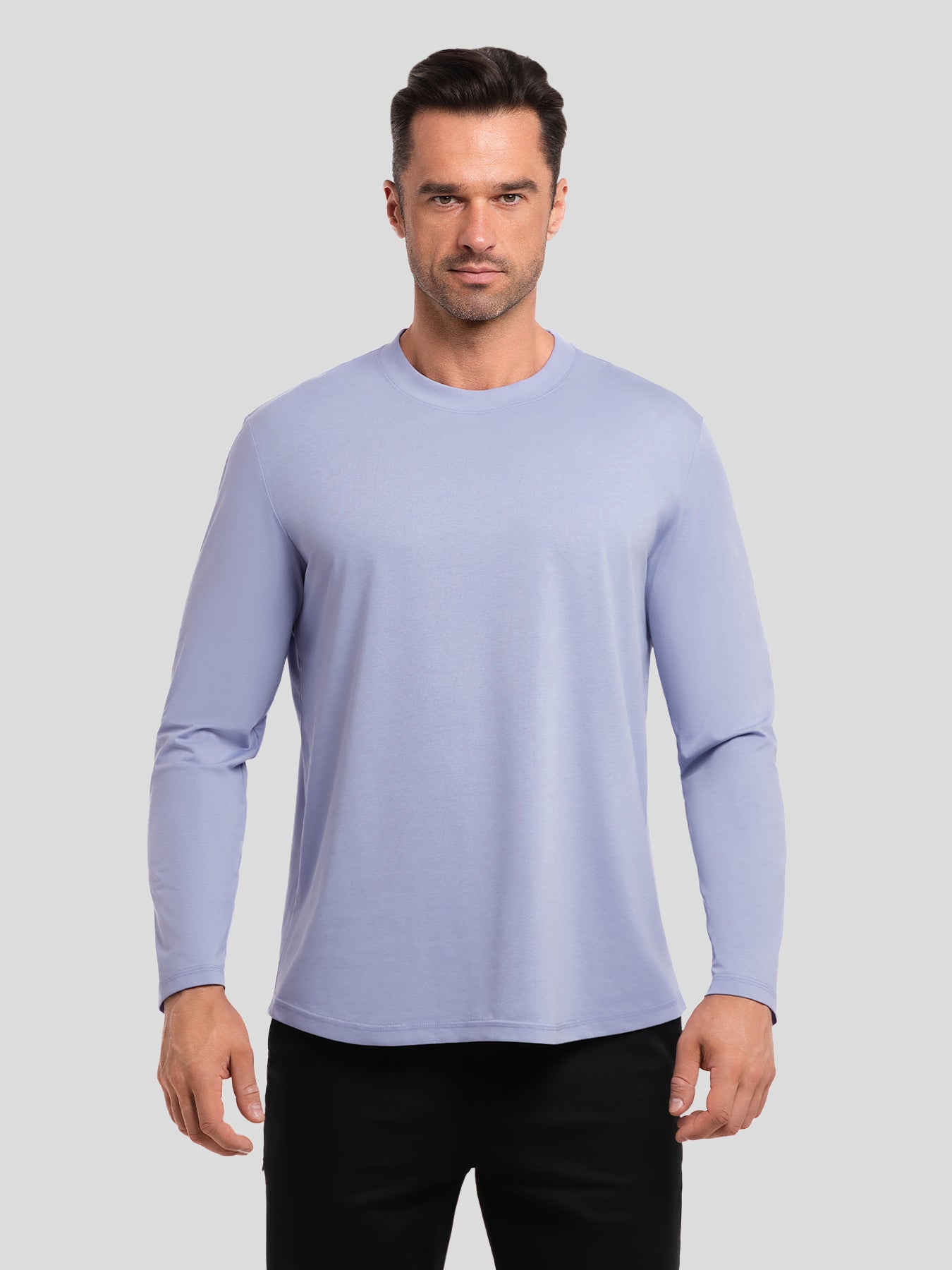 StaySmooth clásico Fit de manga larga Curve Hem Tee: 2024 New Colors