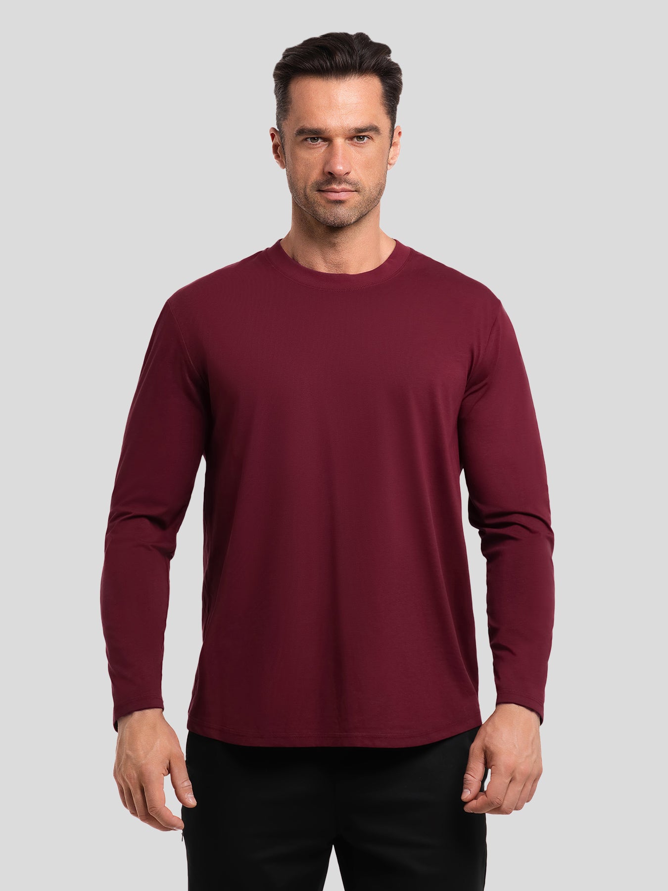 StaySmooth clásico Fit de manga larga Curve Hem Tee: 2024 New Colors