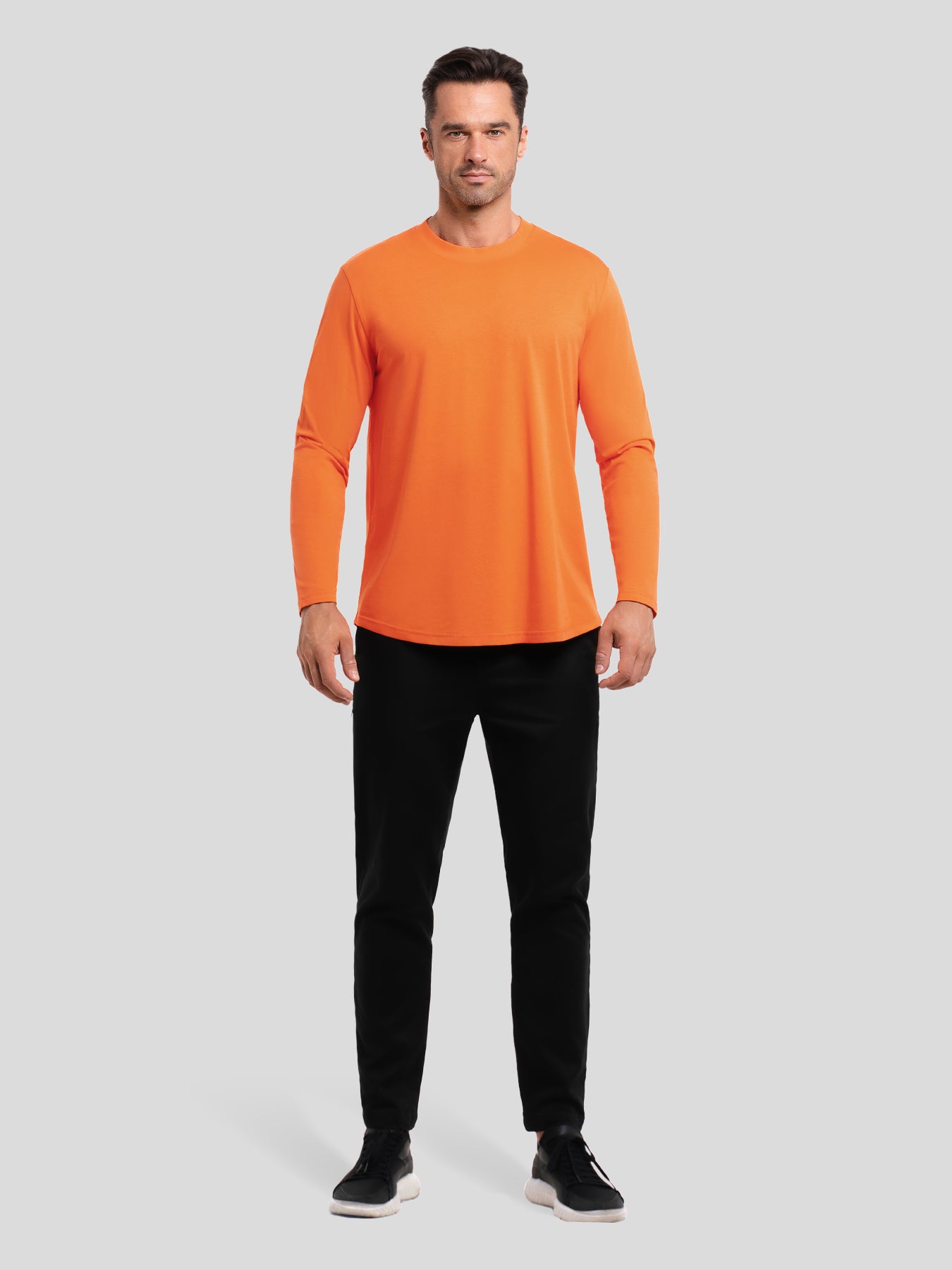 StaySmooth clásico Fit de manga larga Curve Hem Tee: 2024 New Colors