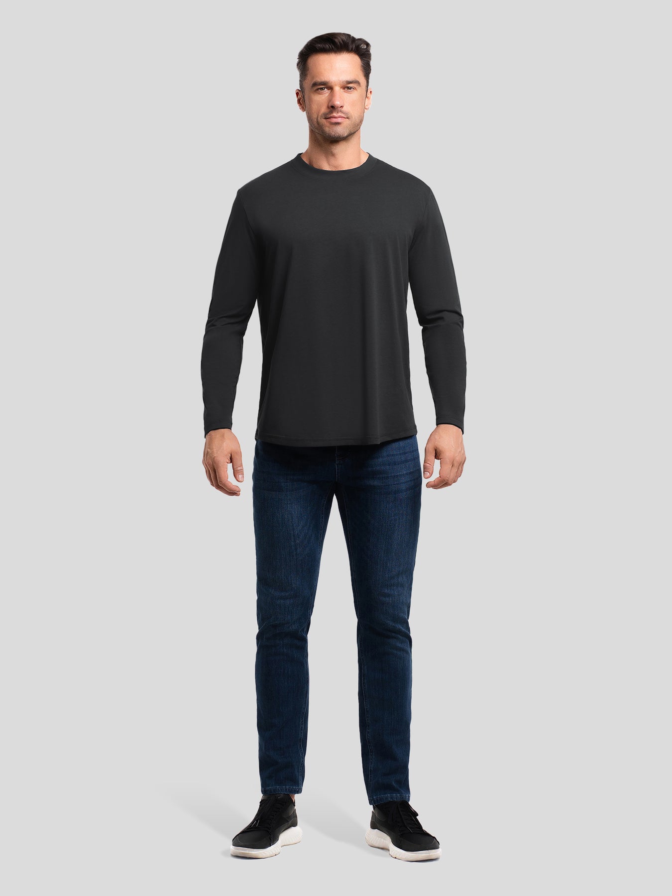 StaySmooth clásico Fit de manga larga Curve Hem Tee: 2024 New Colors