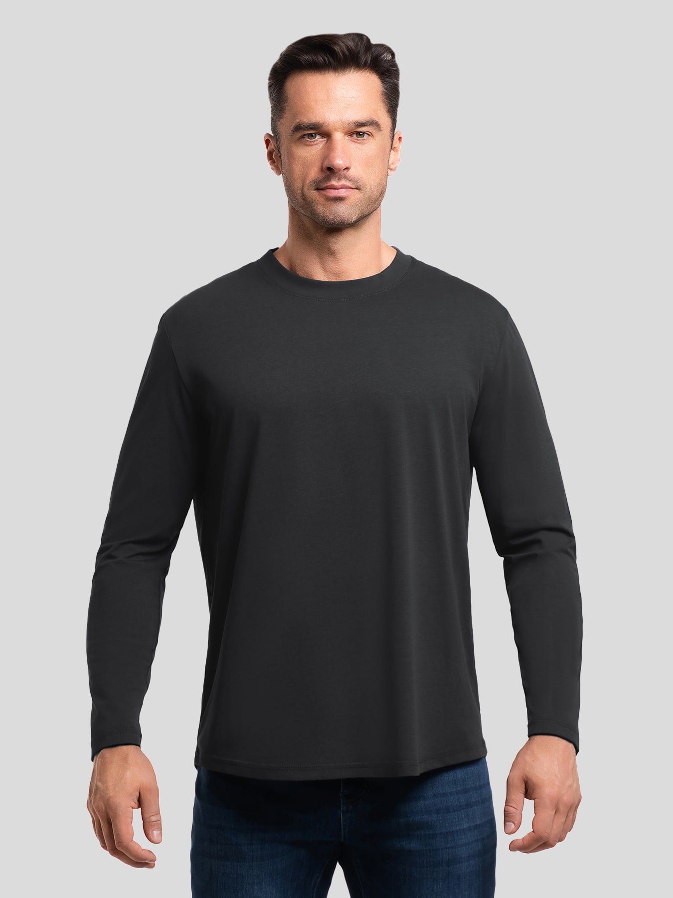 StaySmooth clásico Fit de manga larga Curve Hem Tee: 2024 New Colors