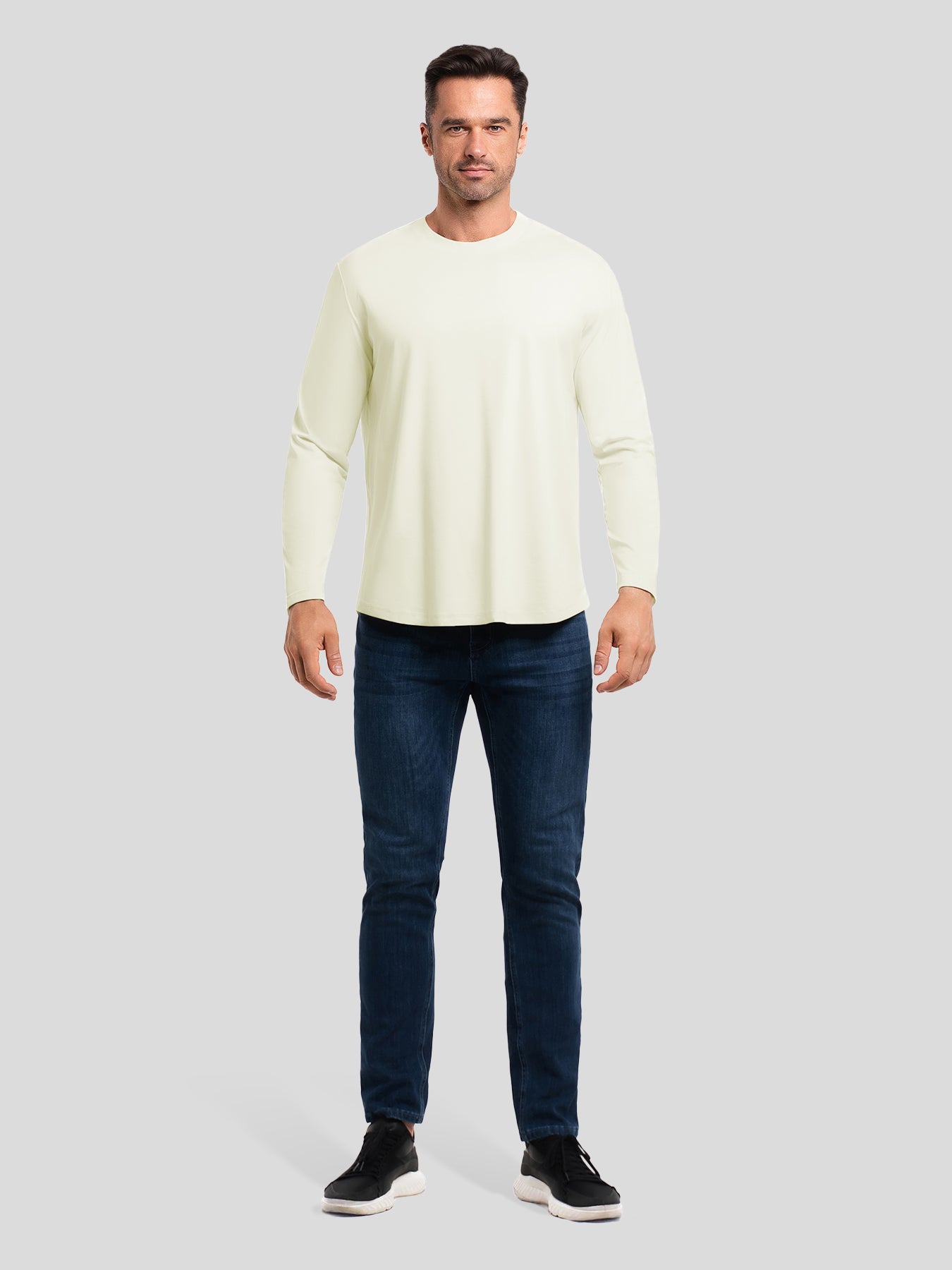 StaySmooth clásico Fit de manga larga Curve Hem Tee: 2024 New Colors
