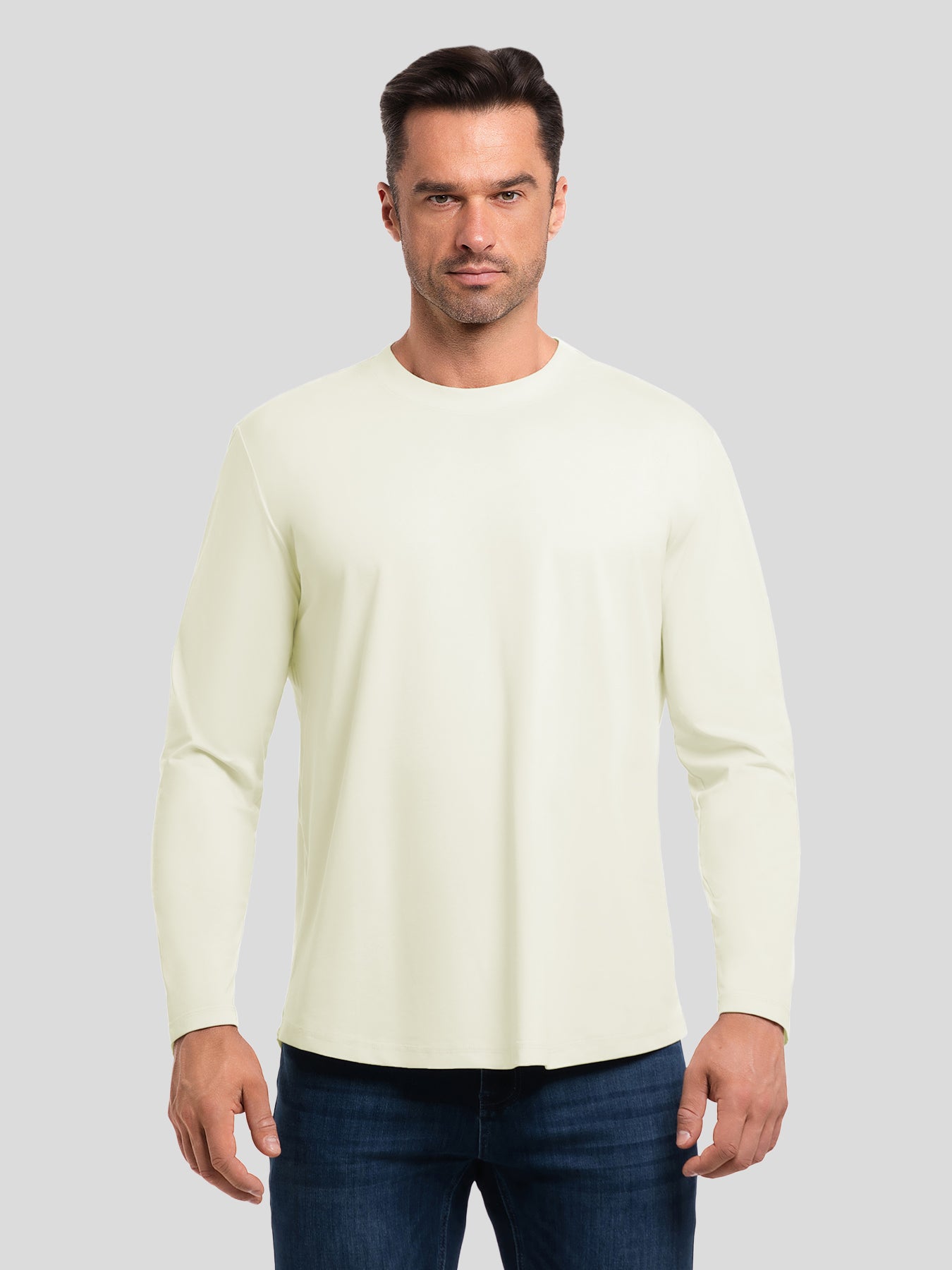 StaySmooth clásico Fit de manga larga Curve Hem Tee: 2024 New Colors