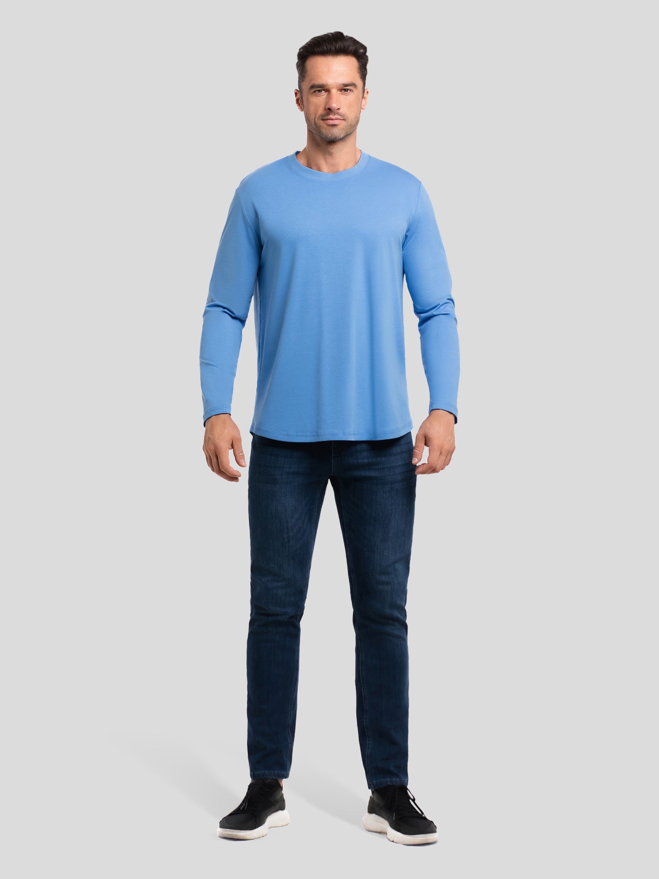 StaySmooth clásico Fit de manga larga Curve Hem Tee: 2024 New Colors