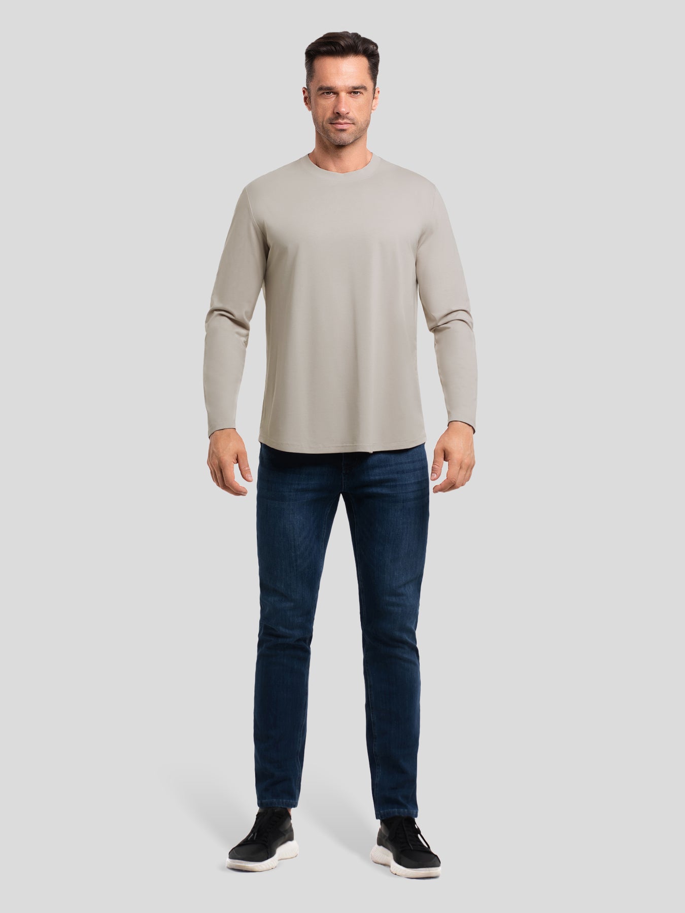 StaySmooth clásico Fit de manga larga Curve Hem Tee: 2024 New Colors