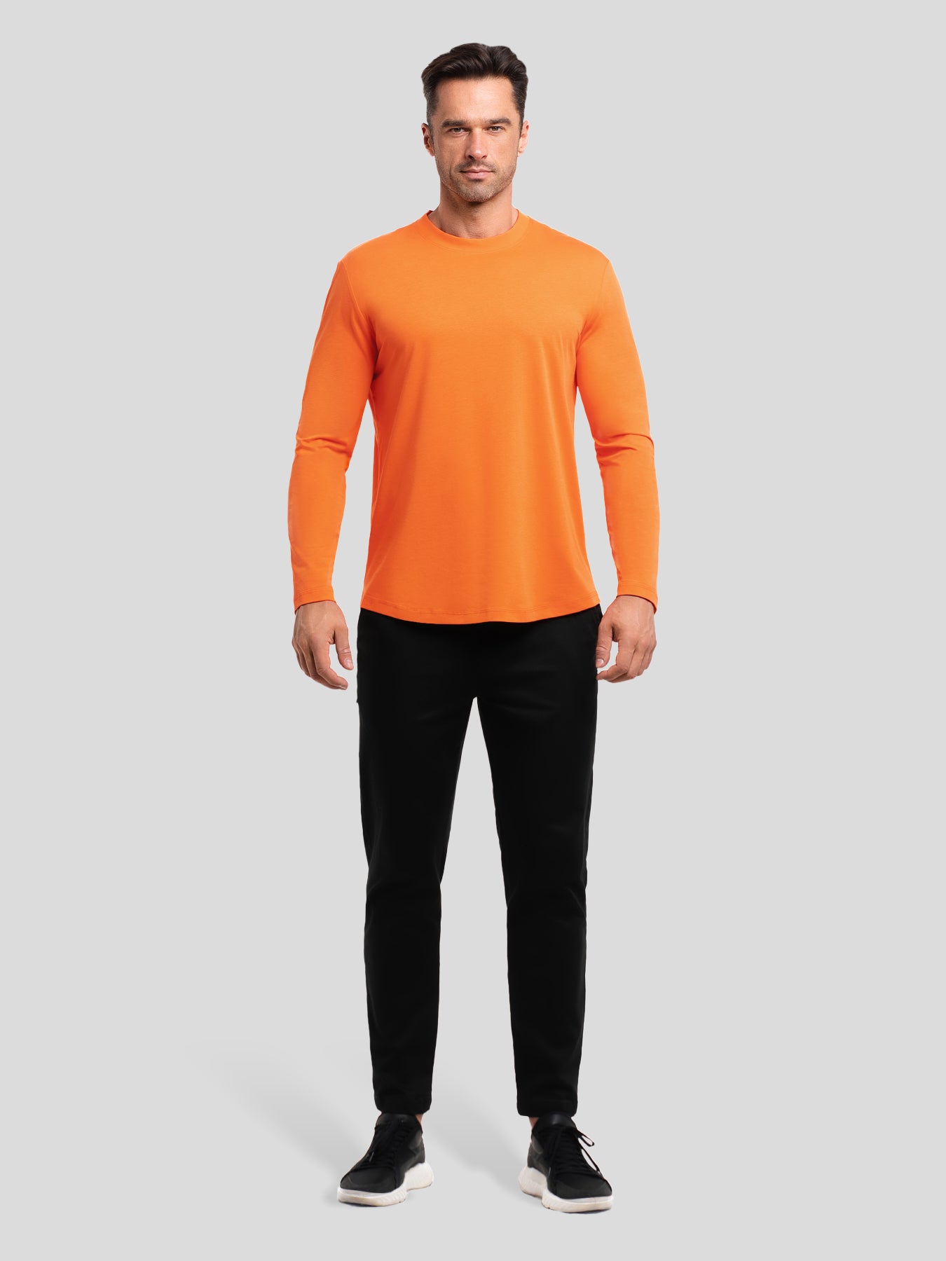 StaySmooth de corte entallado de manga larga Curve Hem Tee: 2024 New Colors