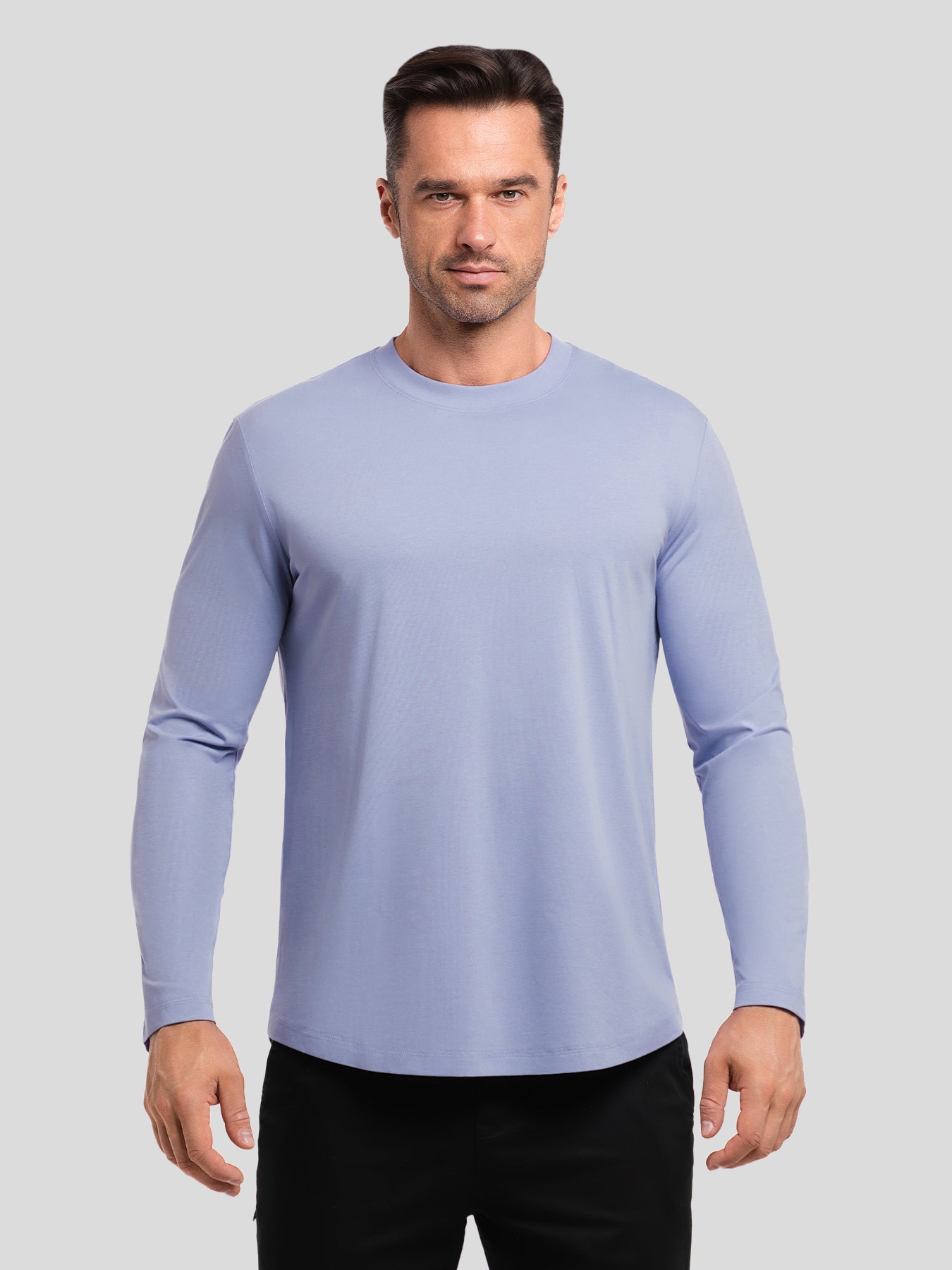 StaySmooth de corte entallado de manga larga Curve Hem Tee: 2024 New Colors