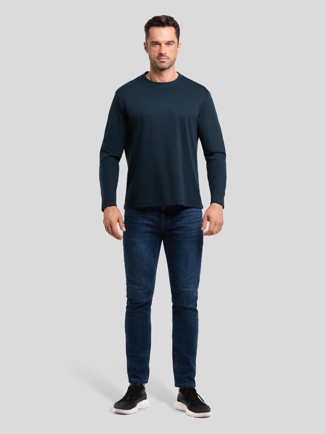 CloudWear 2.0 Split-Hem de manga larga Tee: clásico Fit
