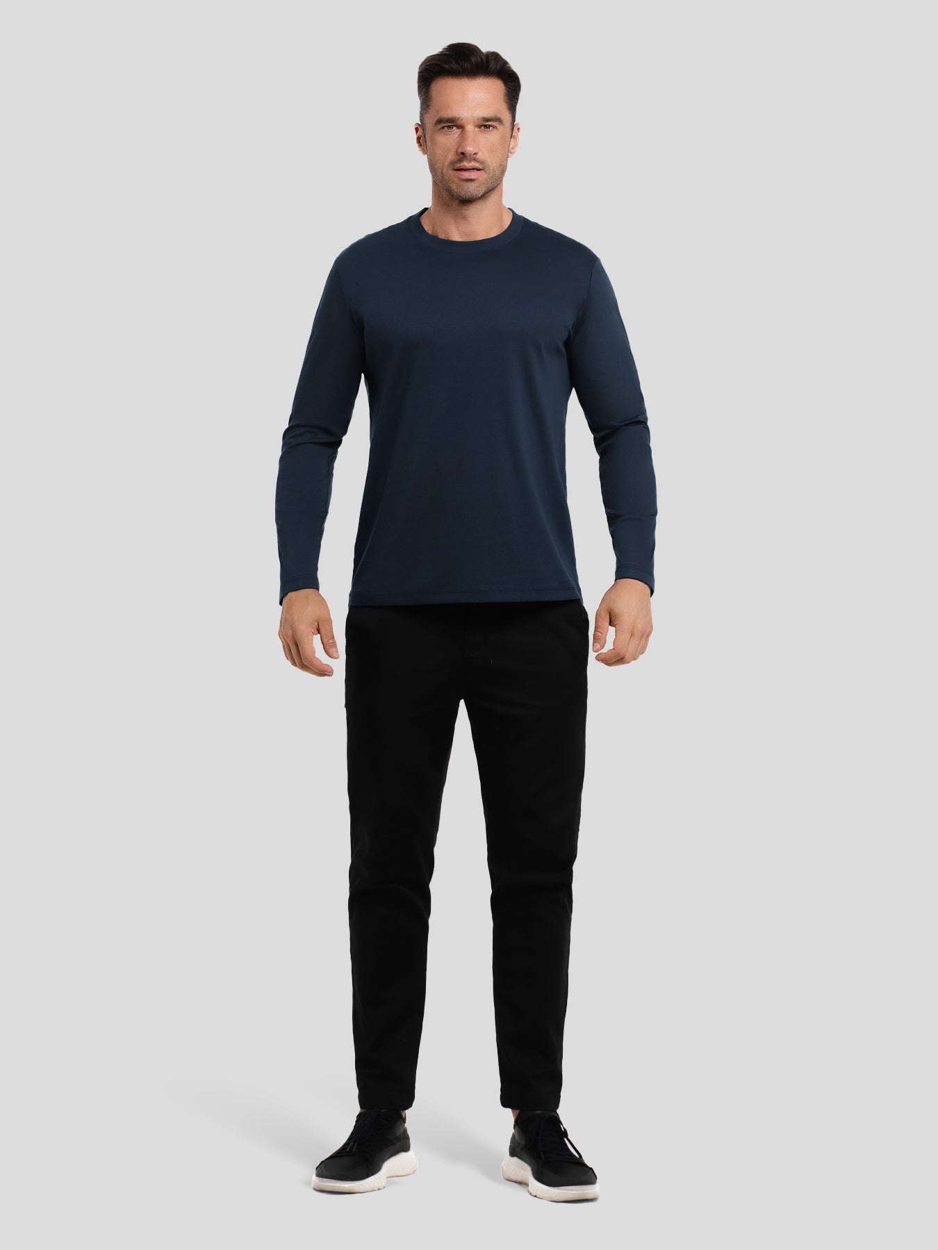 CloudWear 2.0 Split-Hem de manga larga Tee: de corte entallado