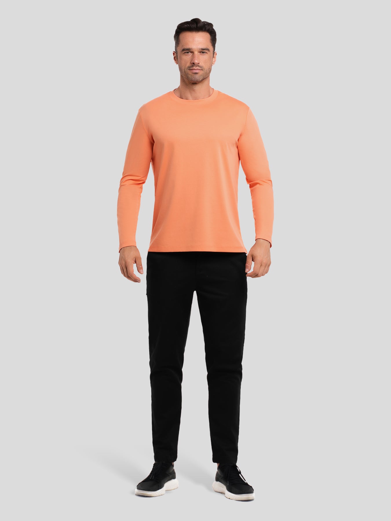 CloudWear 2.0 Split-Hem de manga larga Tee: de corte entallado