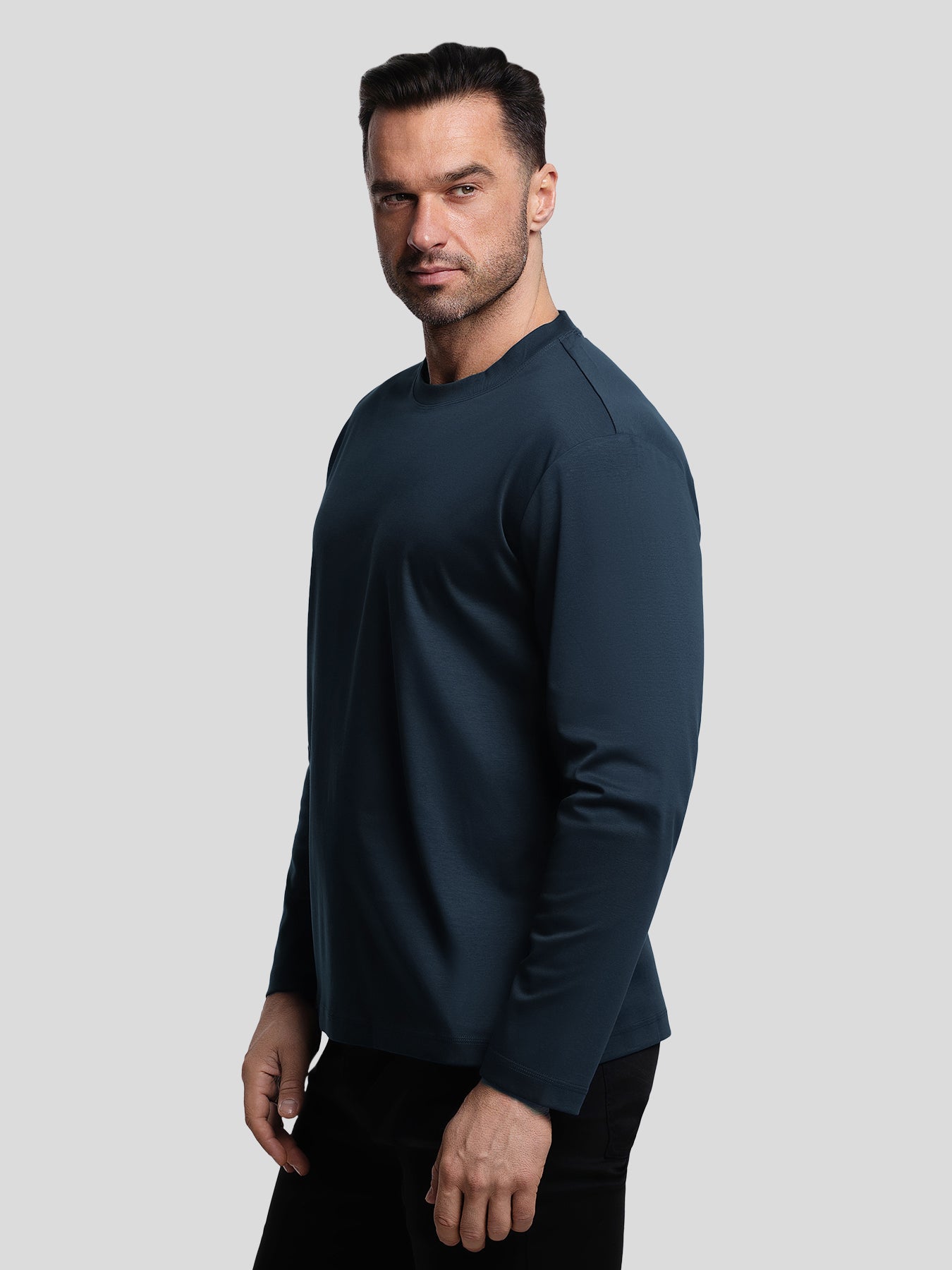 CloudWear 2.0 Split-Hem de manga larga Tee: de corte entallado