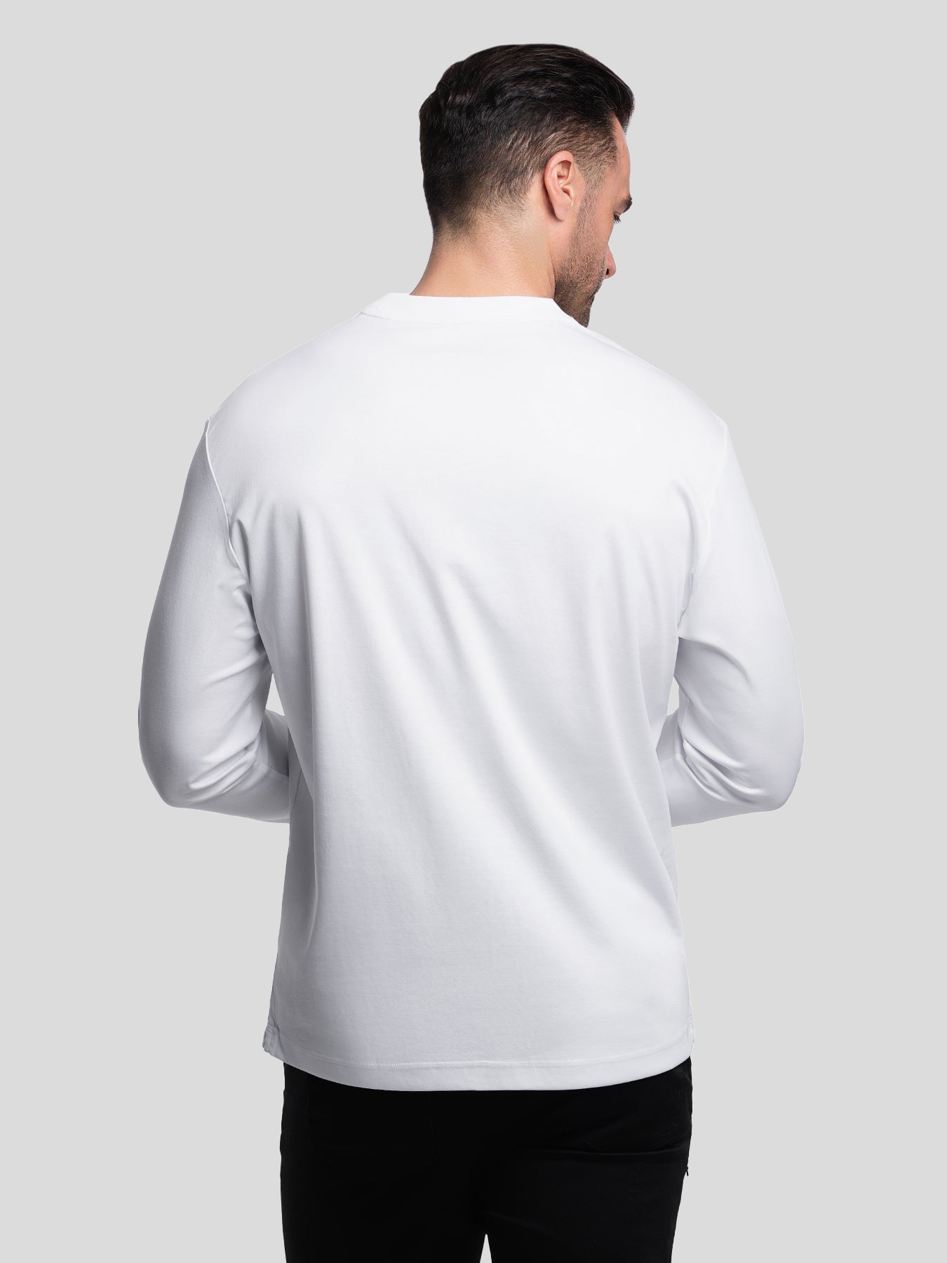 CloudWear 2.0 Split-Hem de manga larga Tee: de corte entallado