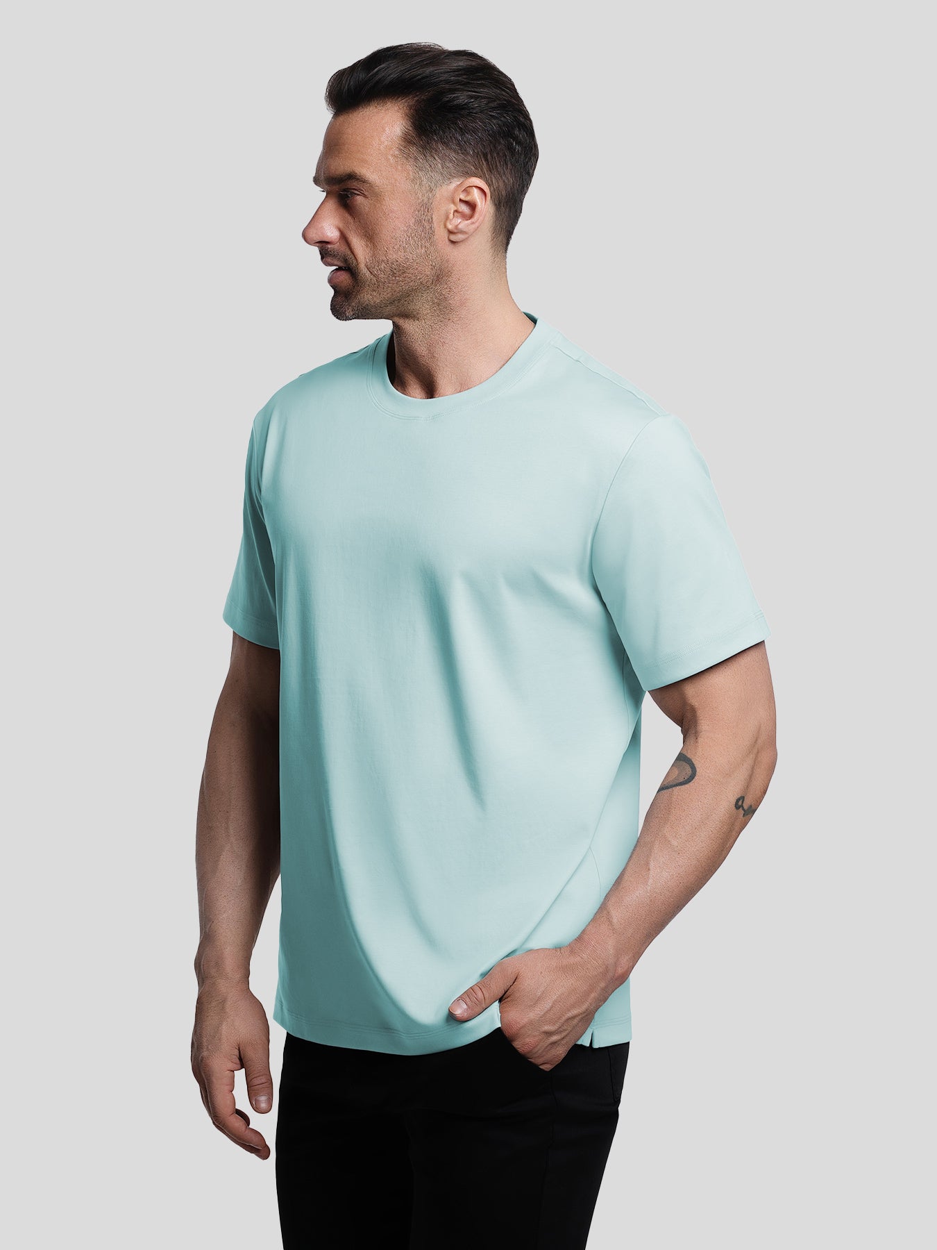 CloudWear 2.0 Split-Hem de manga corta Tee: clásico Fit