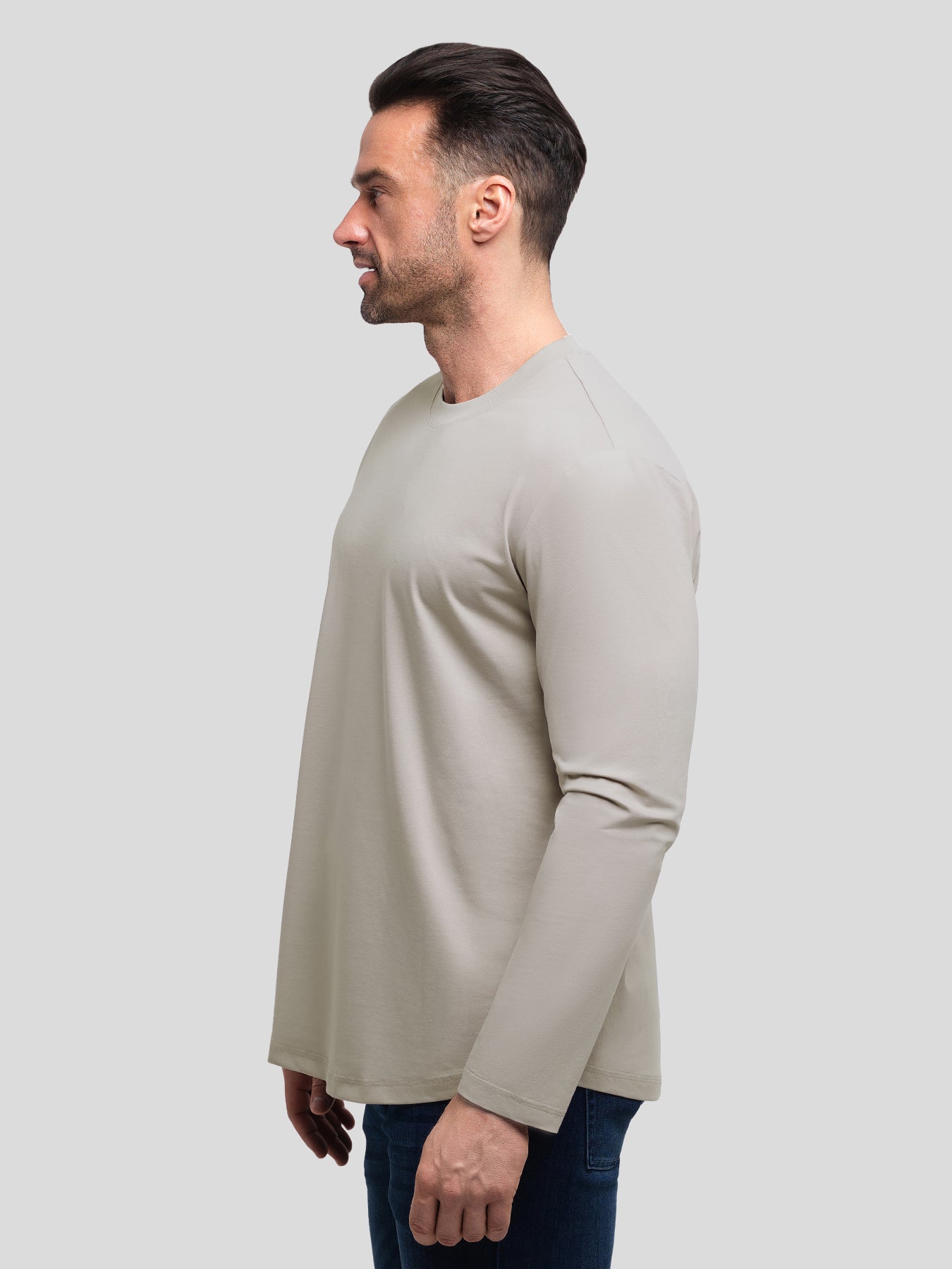StaySmooth clásico Fit de manga larga Curve Hem Tee: 2024 New Colors