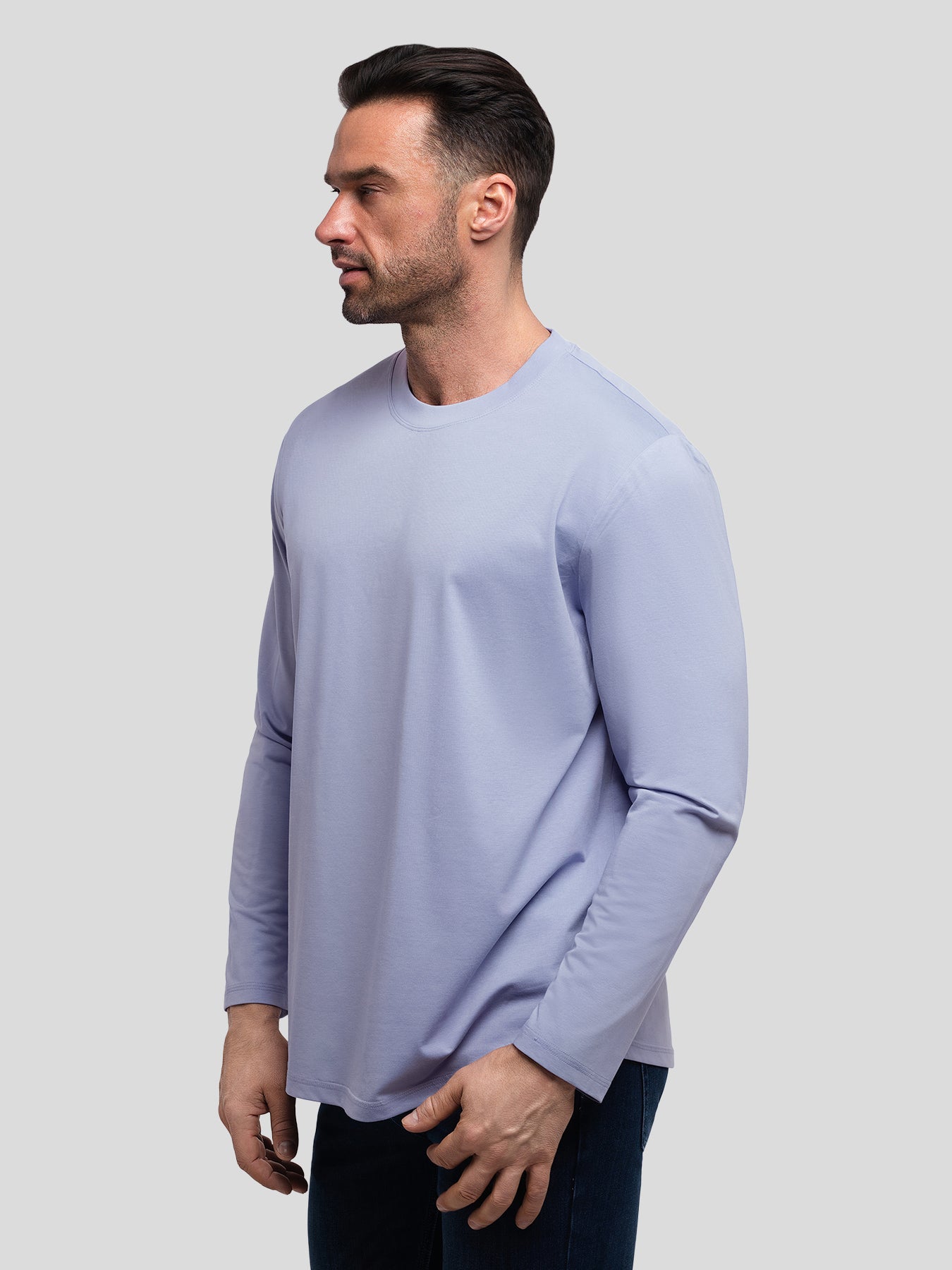 StaySmooth clásico Fit de manga larga Curve Hem Tee: 2024 New Colors