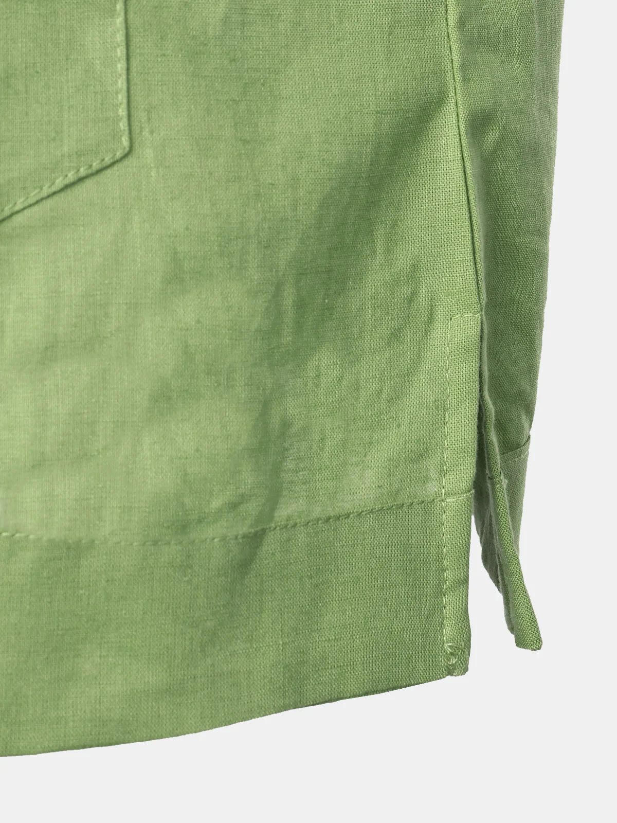 Camisa Pocket de lino Cuban Guayabera Summer Camp Button Up de manga corta casual para hombre
