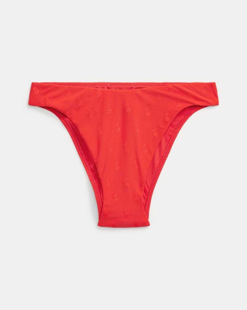Abajo De Bikini Ralph Lauren Allover Pony Scoop Mujer Bright Hibiscus | BLCKHEY-64 - vista 2