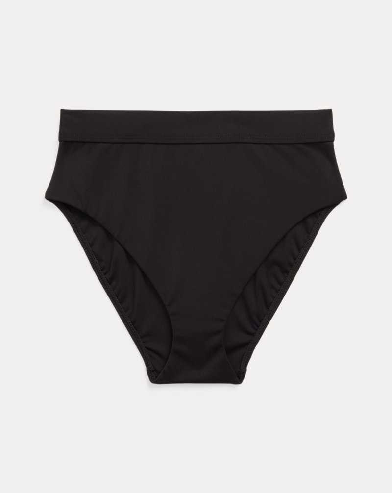 Abajo De Bikini Ralph Lauren Banded High-Waisted Mujer Negros | BTRFLIH-62 - vista 2