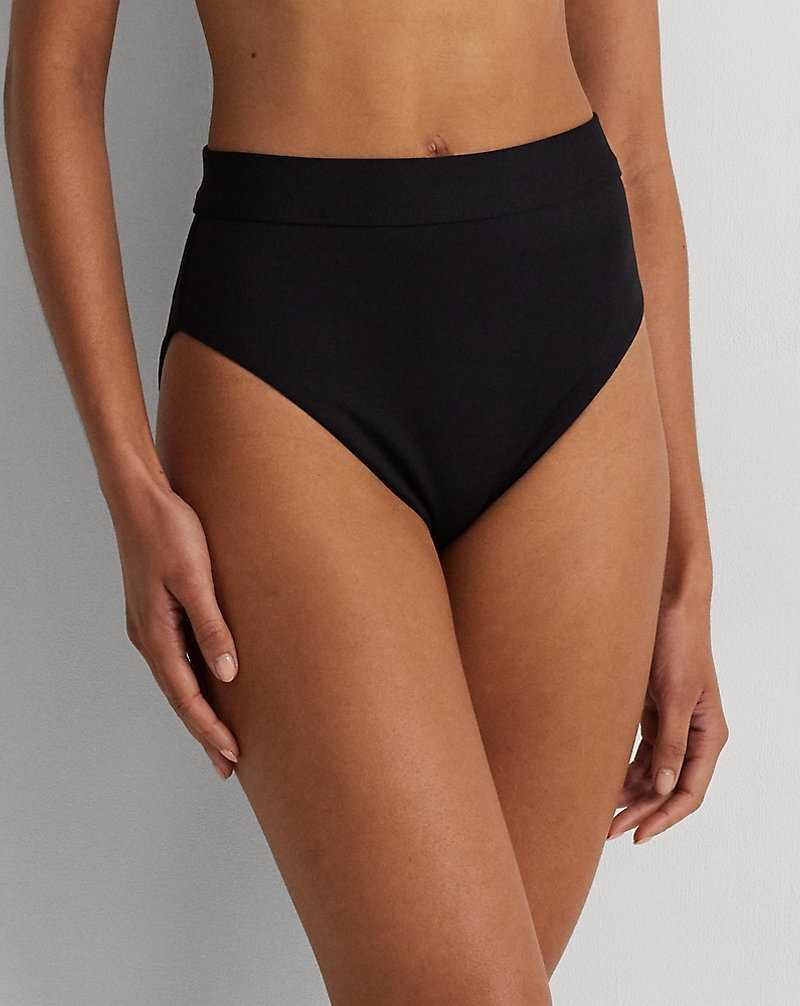 Abajo De Bikini Ralph Lauren Banded High-Waisted Mujer Negros | BTRFLIH-62 - vista 3