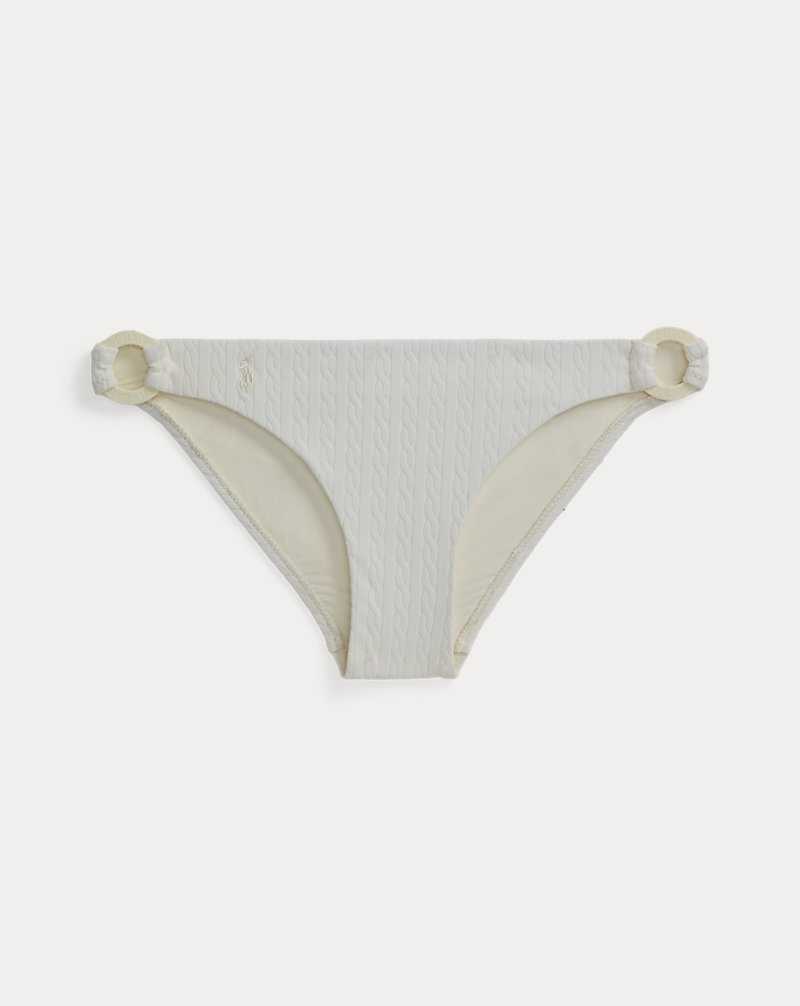 Abajo De Bikini Ralph Lauren Cable-Motif O-Ring Mujer Blancos | HWOXGQY-58 - vista 2