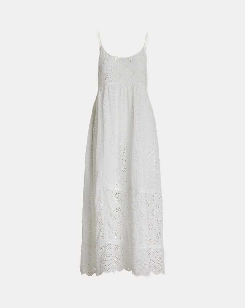 Abajo De Bikini Ralph Lauren Eyelet Cotton Patchwork Maxidress Mujer Blancos | NEODZVT-31 - vista 2