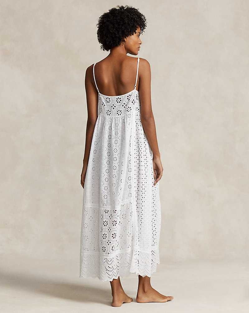 Abajo De Bikini Ralph Lauren Eyelet Cotton Patchwork Maxidress Mujer Blancos | NEODZVT-31 - vista 4