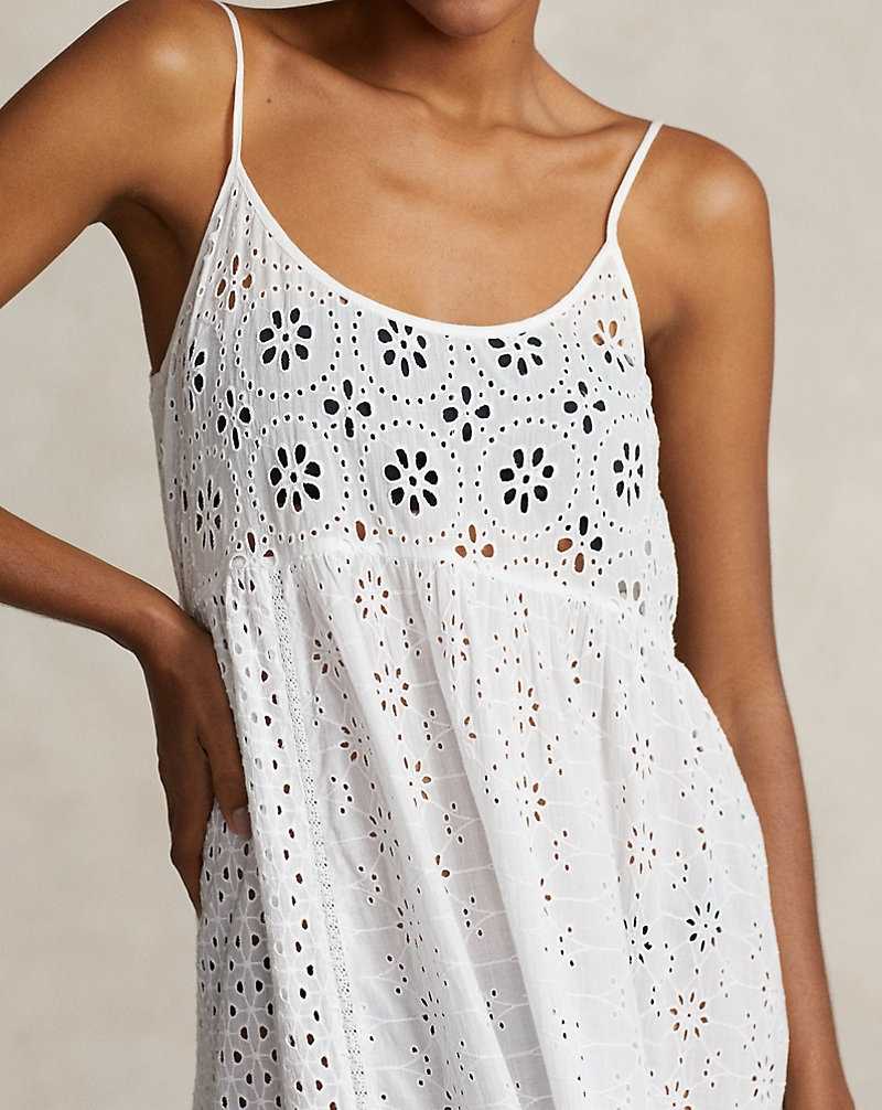 Abajo De Bikini Ralph Lauren Eyelet Cotton Patchwork Maxidress Mujer Blancos | NEODZVT-31 - vista 5