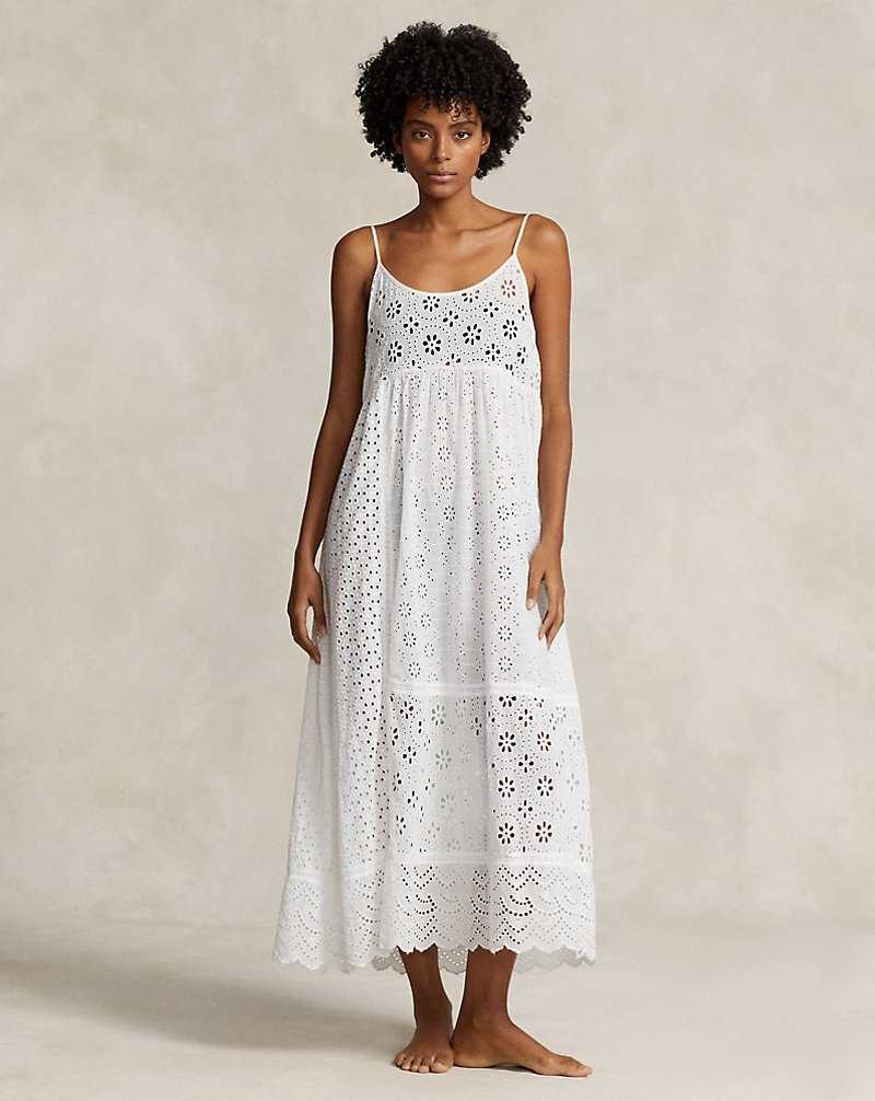 Abajo De Bikini Ralph Lauren Eyelet Cotton Patchwork Maxidress Mujer Blancos | NEODZVT-31 - vista 1