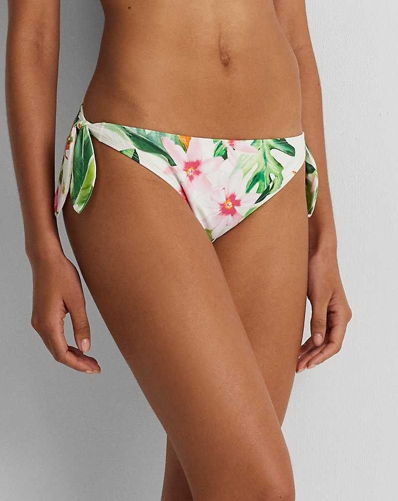 Abajo De Bikini Ralph Lauren Floral Side-Tie Hipster Mujer Blancos | LATQYJG-75 - vista 3