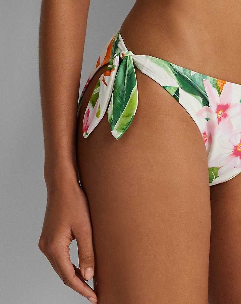 Abajo De Bikini Ralph Lauren Floral Side-Tie Hipster Mujer Blancos | LATQYJG-75 - vista 5