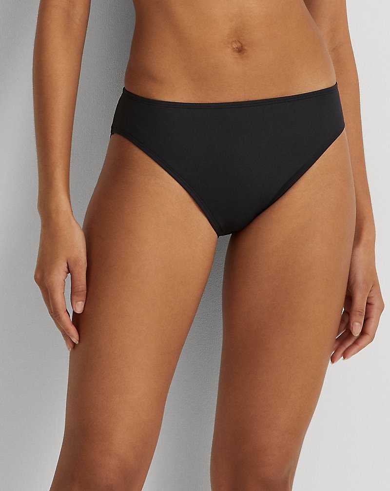 Abajo De Bikini Ralph Lauren Solid Hipster Mujer Negros | XZVPWYB-90 - vista 3
