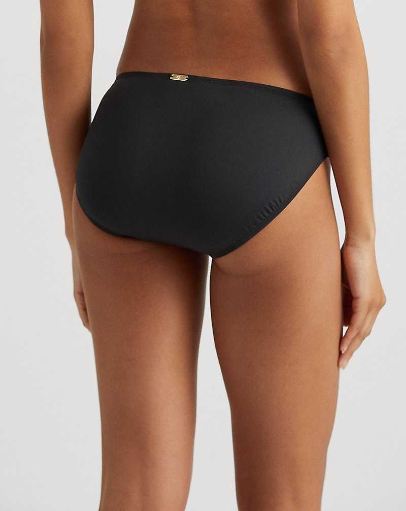 Abajo De Bikini Ralph Lauren Solid Hipster Mujer Negros | XZVPWYB-90 - vista 4