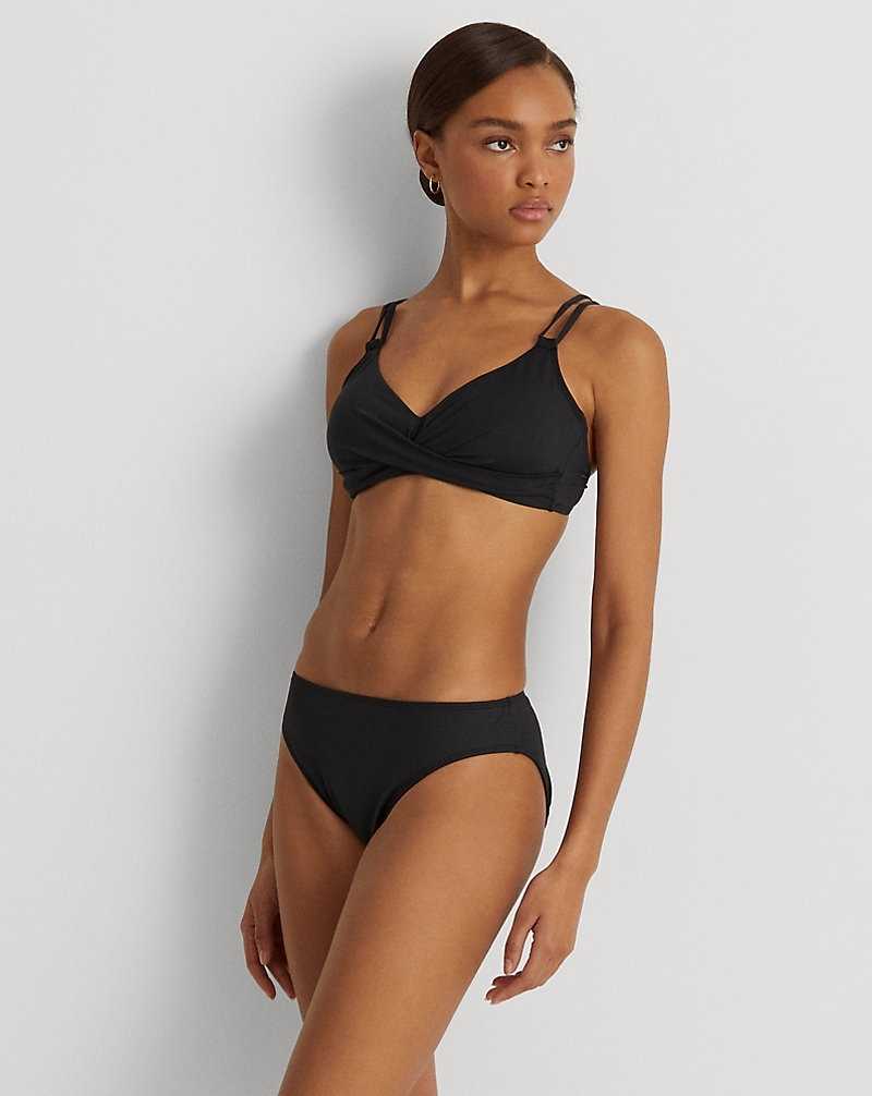 Abajo De Bikini Ralph Lauren Solid Hipster Mujer Negros | XZVPWYB-90 - vista 1
