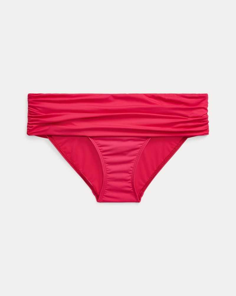 Abajo De Bikini Ralph Lauren Solid Shirred Hipster Mujer Passionfruit | ZEHWUFK-30 - vista 2