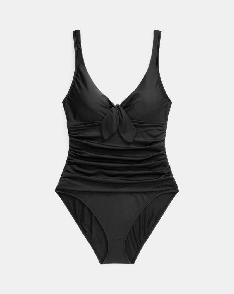 Abajo De Bikini Ralph Lauren Tie-Front Mujer Negros | EQWHGZL-02 - vista 2