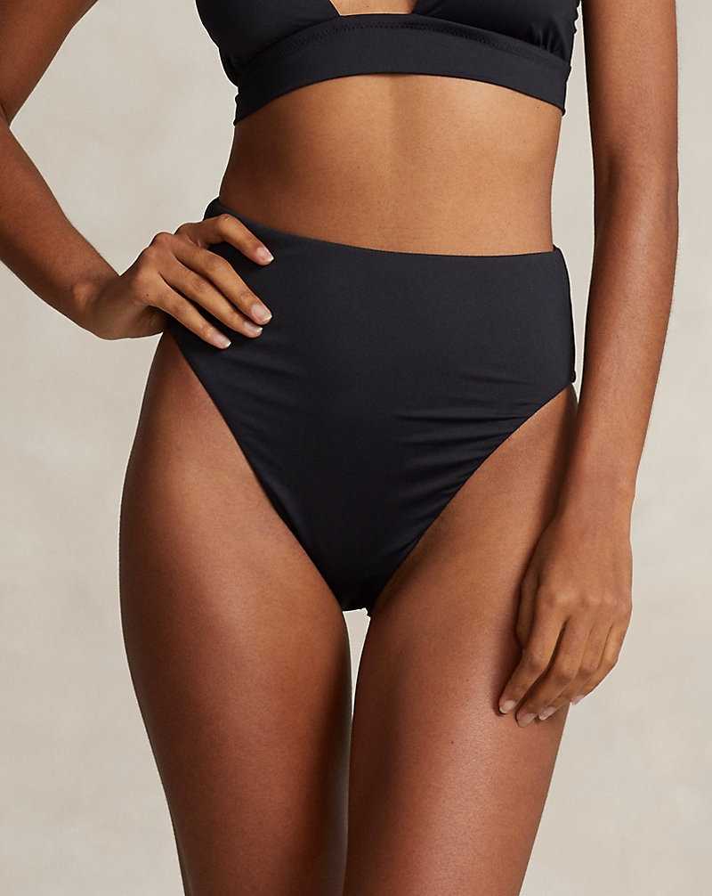 Abajo De Bikini Ralph Lauren Ultrahigh-Waist Mujer Negros | DQNVMKF-02 - vista 3