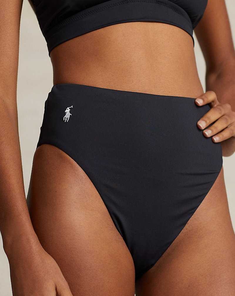 Abajo De Bikini Ralph Lauren Ultrahigh-Waist Mujer Negros | DQNVMKF-02 - vista 5