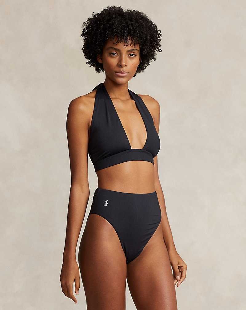 Abajo De Bikini Ralph Lauren Ultrahigh-Waist Mujer Negros | DQNVMKF-02 - vista 1