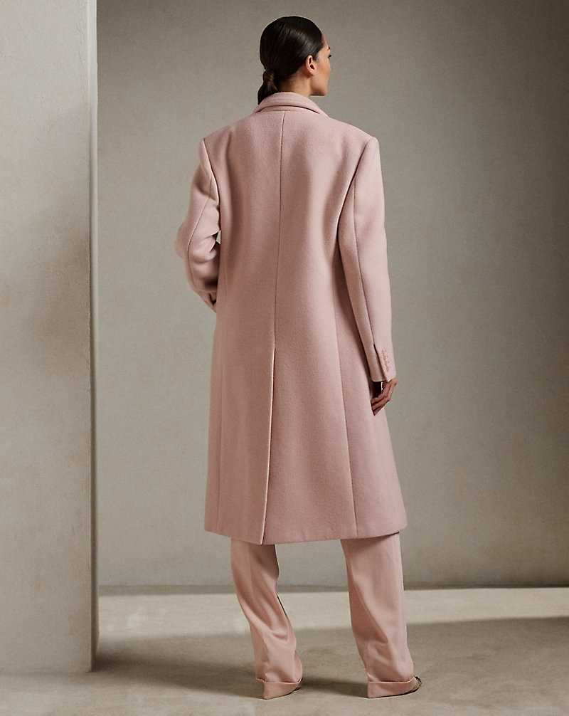 Abrigos Ralph Lauren Adalaide Wool-Cashmere Mujer Blush | UVREJBP-28 - vista 4