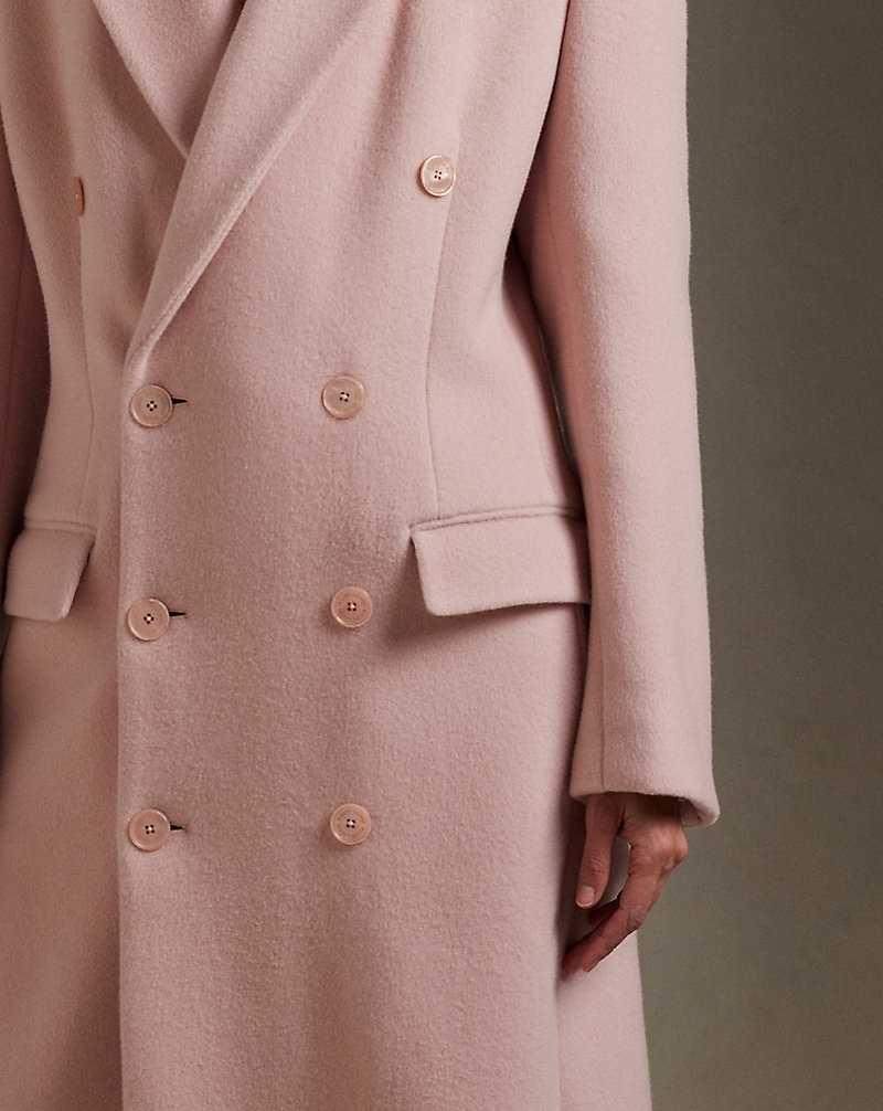 Abrigos Ralph Lauren Adalaide Wool-Cashmere Mujer Blush | UVREJBP-28 - vista 5