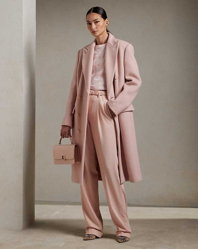 Abrigos Ralph Lauren Adalaide Wool-Cashmere Mujer Blush | UVREJBP-28 - vista 1