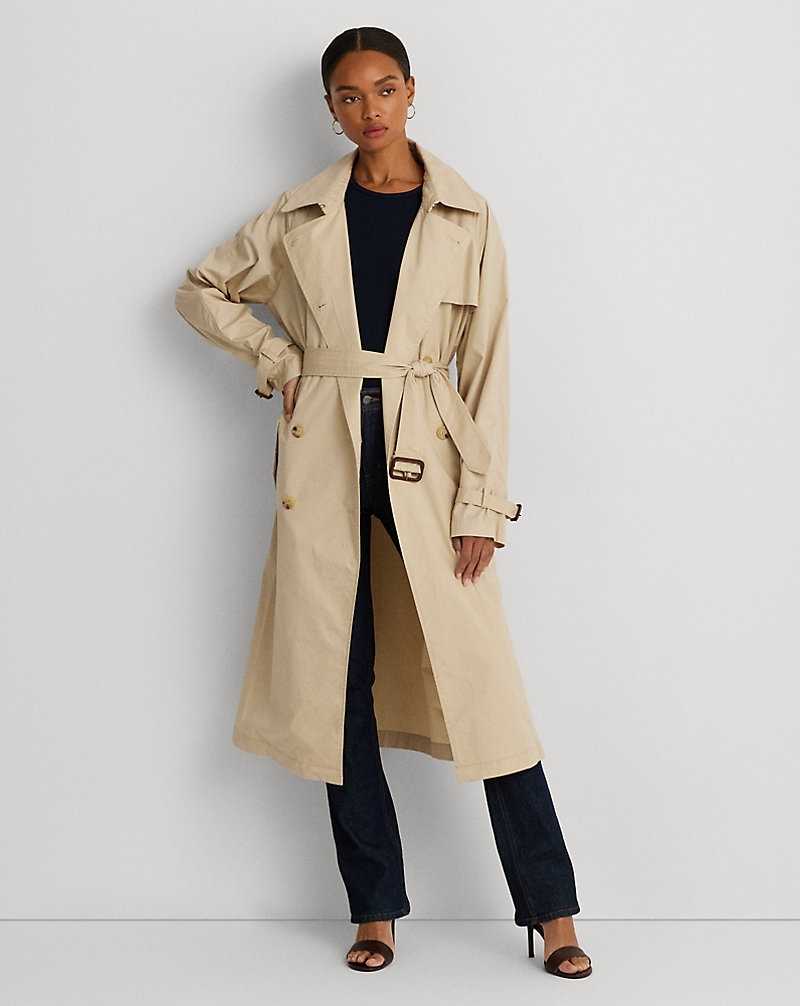 Abrigos Ralph Lauren Belted Cotton Poplin Trench Mujer Explorer Sand | VWCHEBA-51 - vista 1